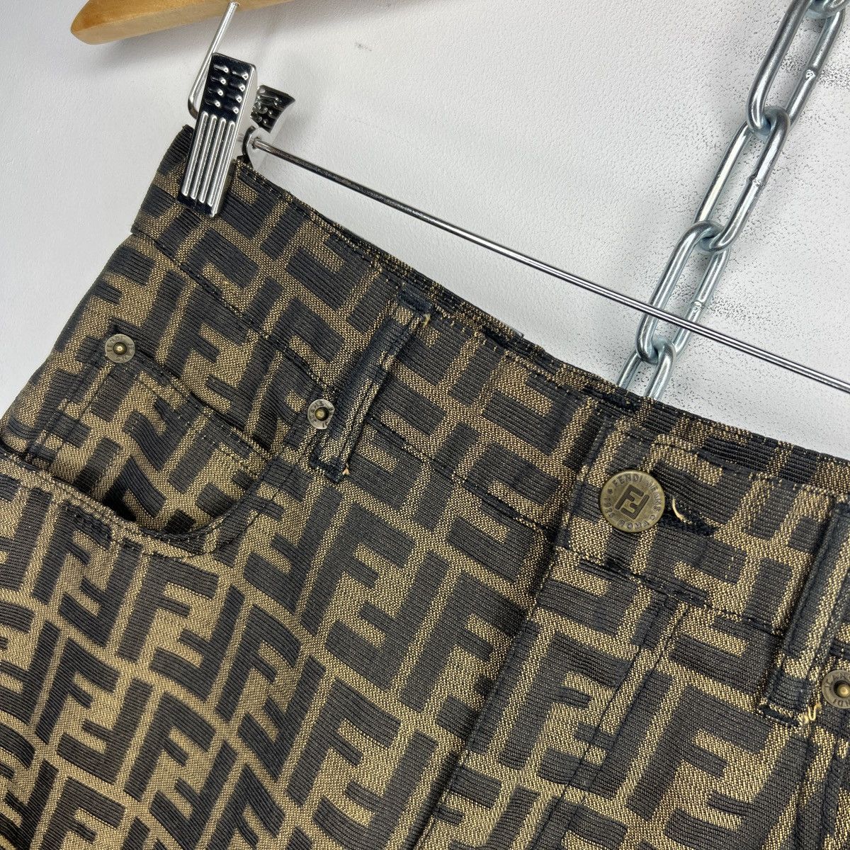 Fendi Fendi Mini Skirt Vintage Zucca Monogram Size 27" / US 4 / IT 40 - 4 Thumbnail