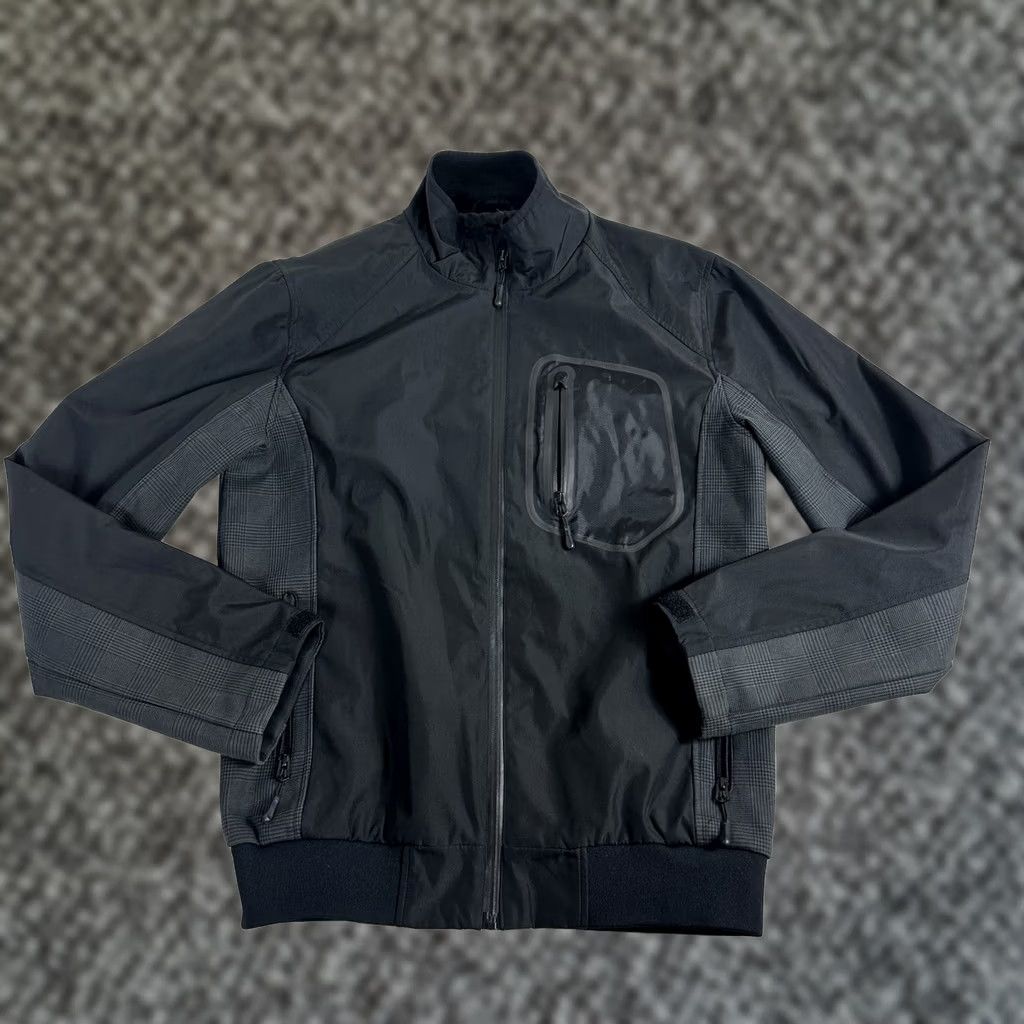 Zara Zara Bomber Jacket Mens XL Full Zip Plaid Sleeve Black Size US XL / EU 56 / 4 - 1 Thumbnail