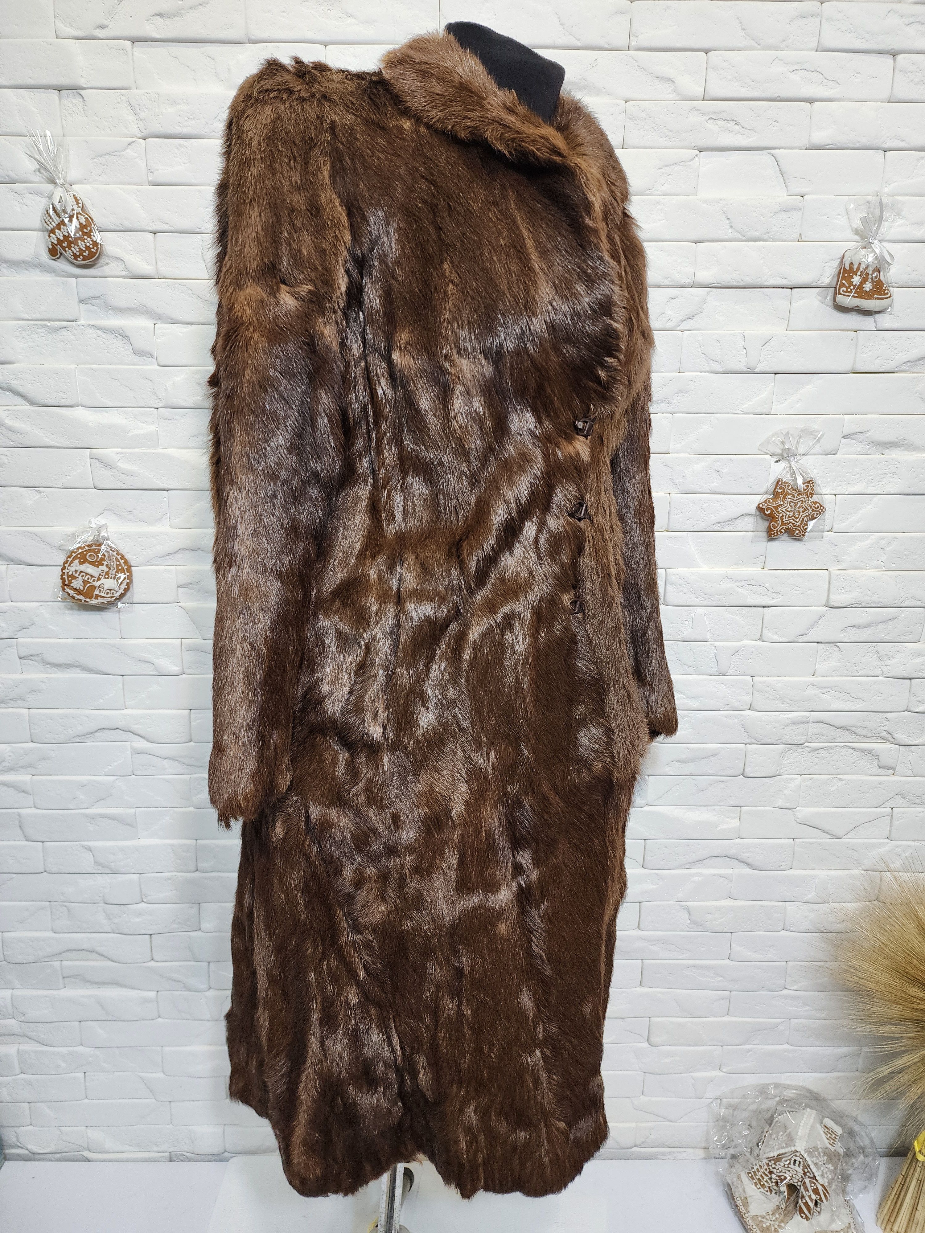 Furla Brown Goat Fur Coat - Women's Vintage Fur Size M / US 6-8 / IT 42-44 - 6 Thumbnail