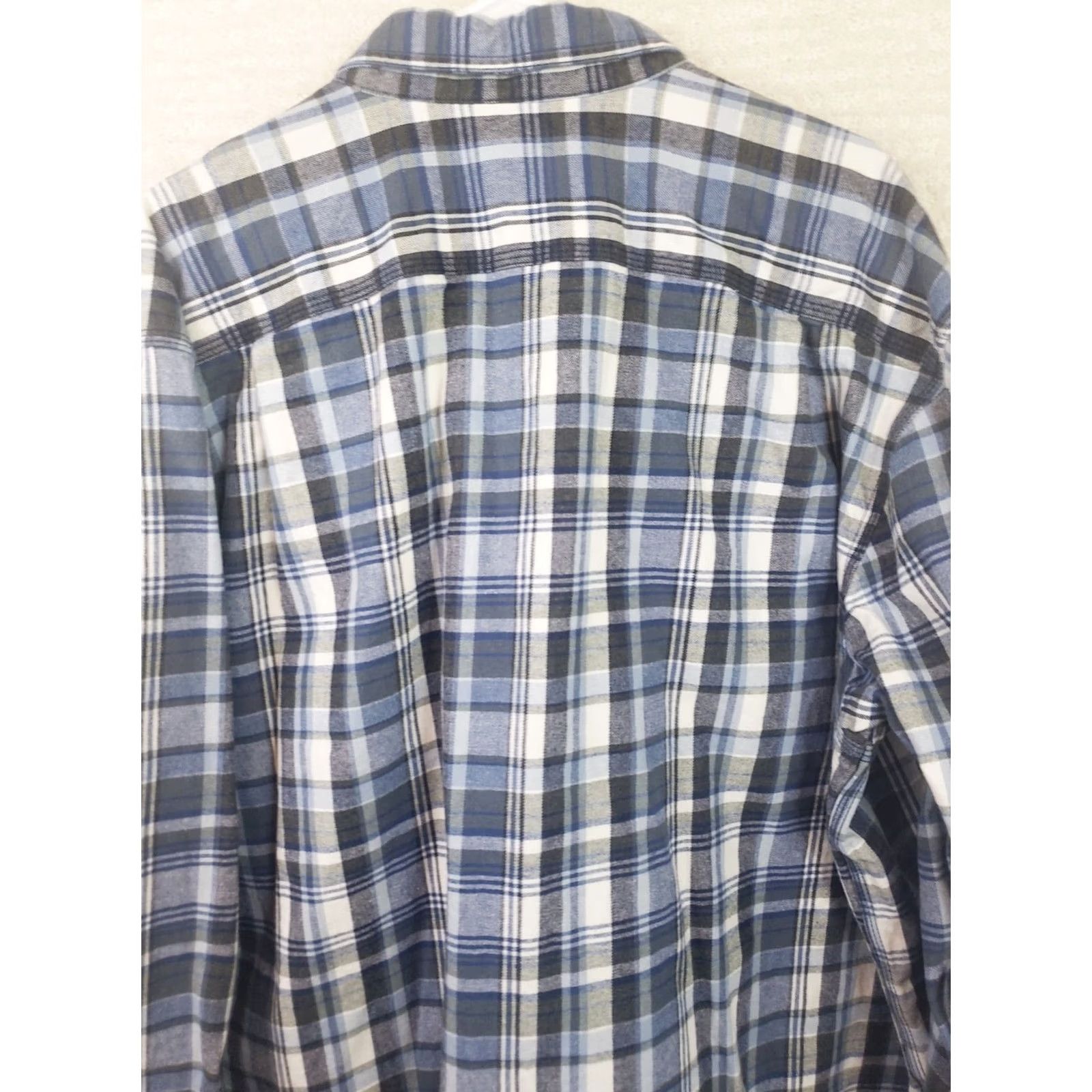 Vintage Ridgecut Toughwear Men's 3XL Blue Plaid Flannel Shirt Heavy 100% Cotton Button-Up Outdoor Size US XXL / EU 58 / 5 - 7 Thumbnail