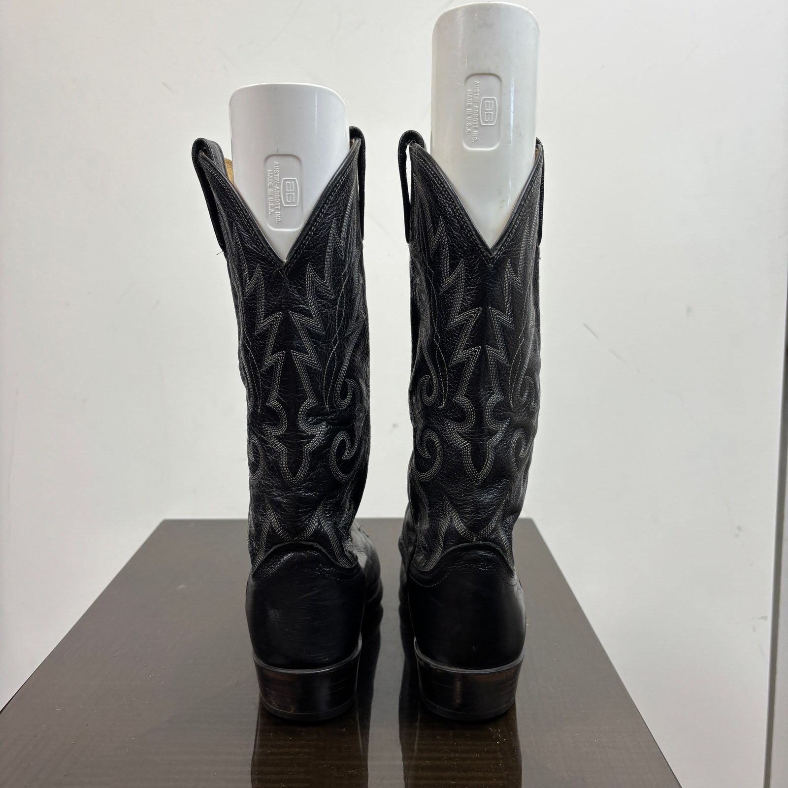 Dan Post Dan Post Black Leather Western Cowboy Boots Men's 9.5D Size US 9.5 / EU 42-43 - 4 Thumbnail