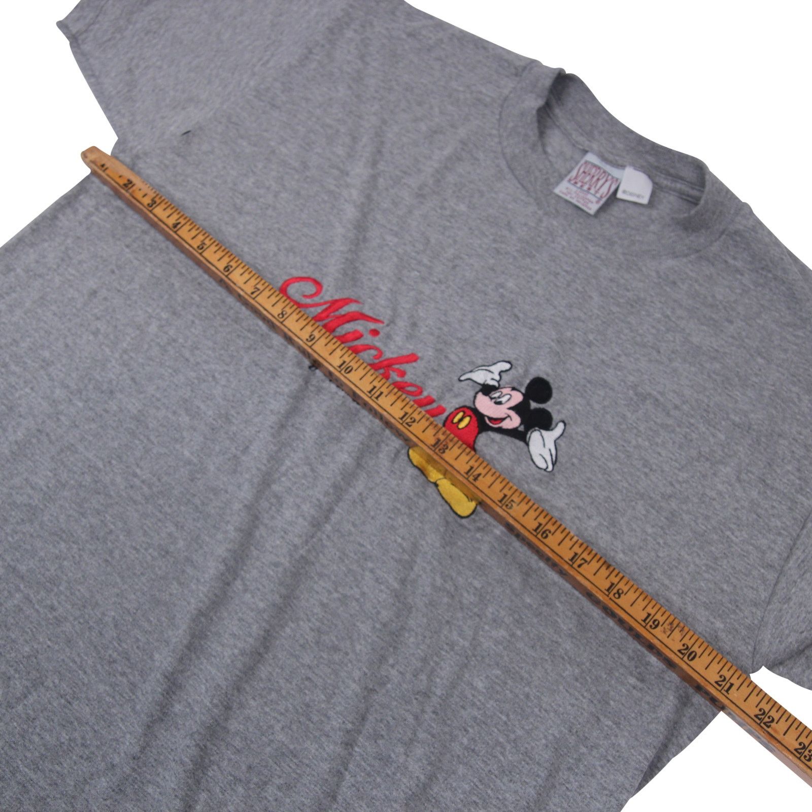 Disney × Vintage Vintage Disney Mickey Mouse Spellout Embroidered T Shirt Size US L / EU 52-54 / 3 - 5 Thumbnail