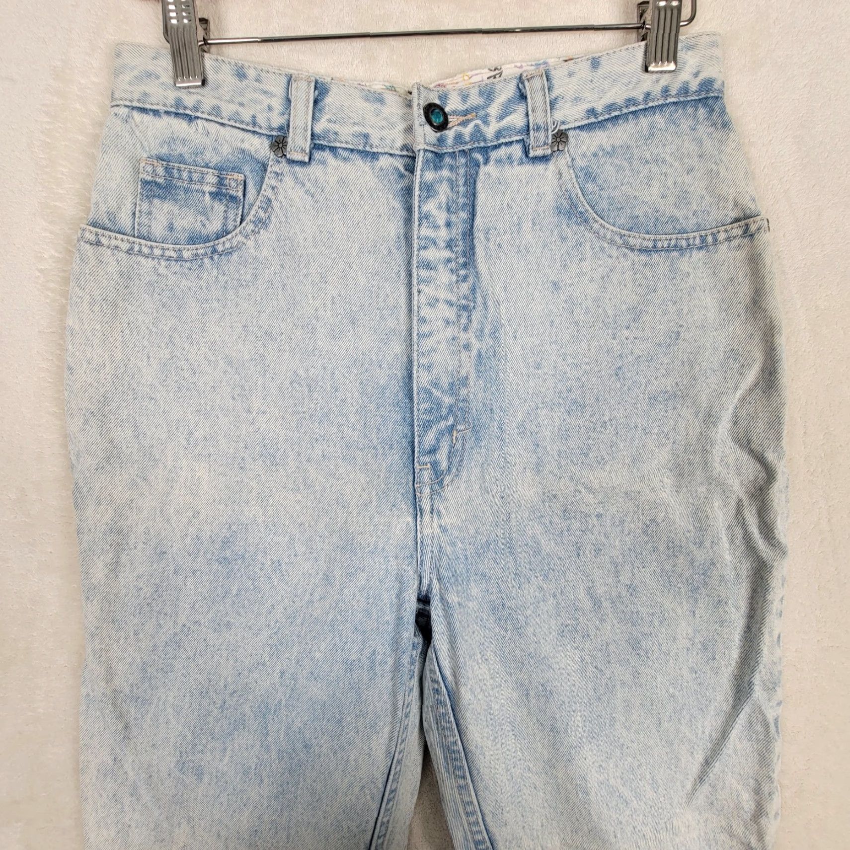 Vintage VINTAGE L.A. Gear Jeans Woman 1980s High Waist Tapered Ankle Blues 28 Inseam Womens Size 32" / US 10 / IT 46 - 6 Thumbnail