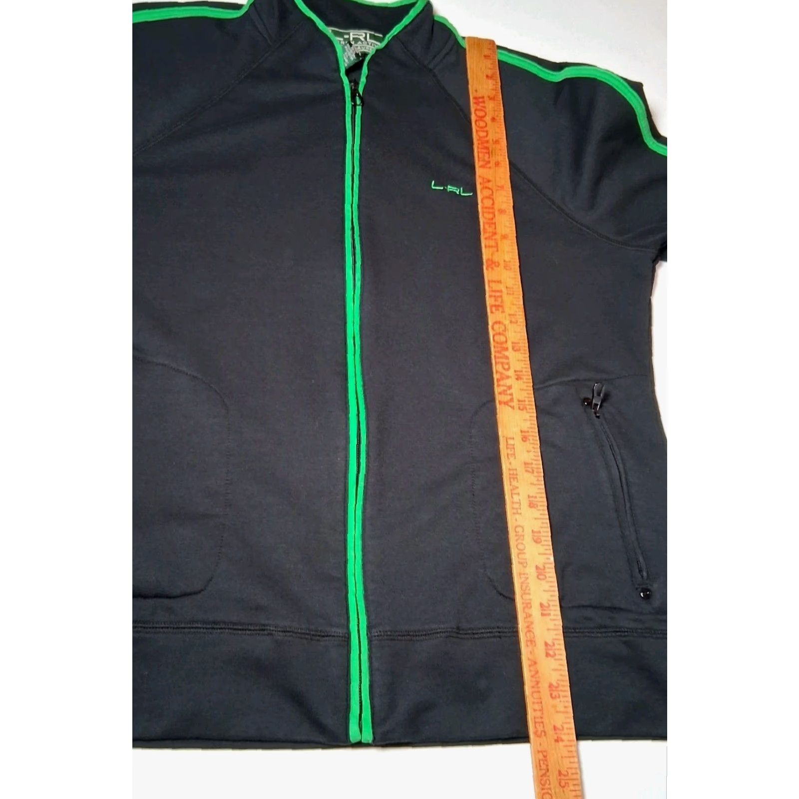 Ralph Lauren Ralph Lauren Active LRL Sweatshirt Women Large Black Green Zip Athleisure Size L / US 10 / IT 46 - 5 Thumbnail