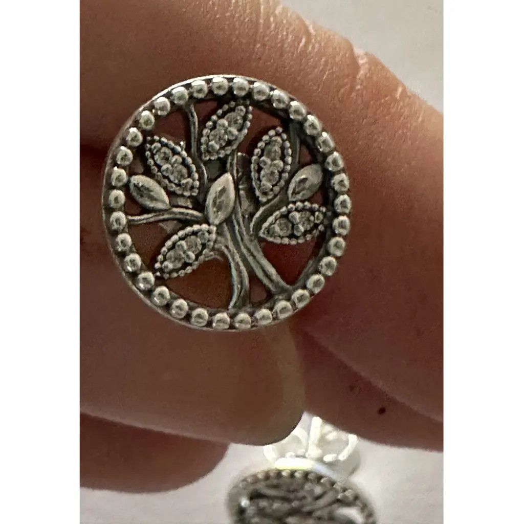 pandora Pandora Sparkling Family Tree Stud Earrings Size ONE SIZE - 7 Thumbnail