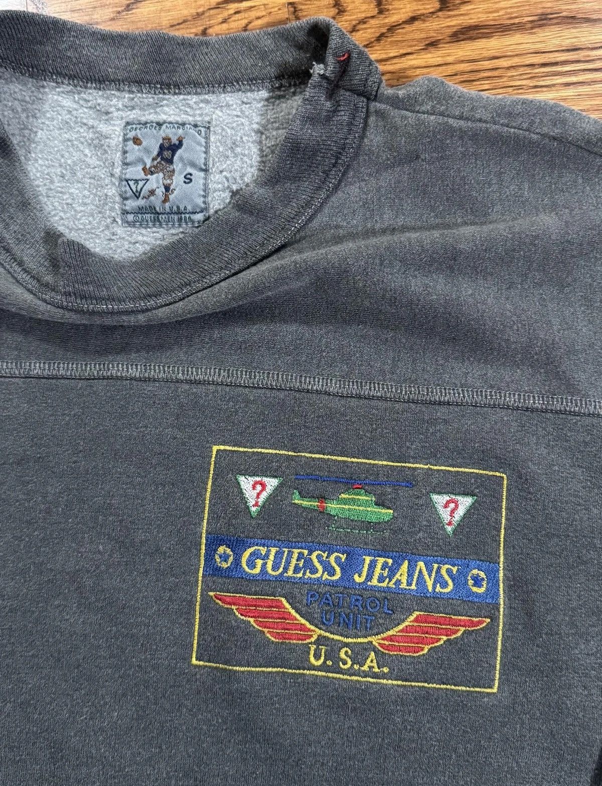 Guess Vintage Guess Jeans Patrol Unit Sweatshirt (Size S) Size US S / EU 44-46 / 1 - 2 Thumbnail