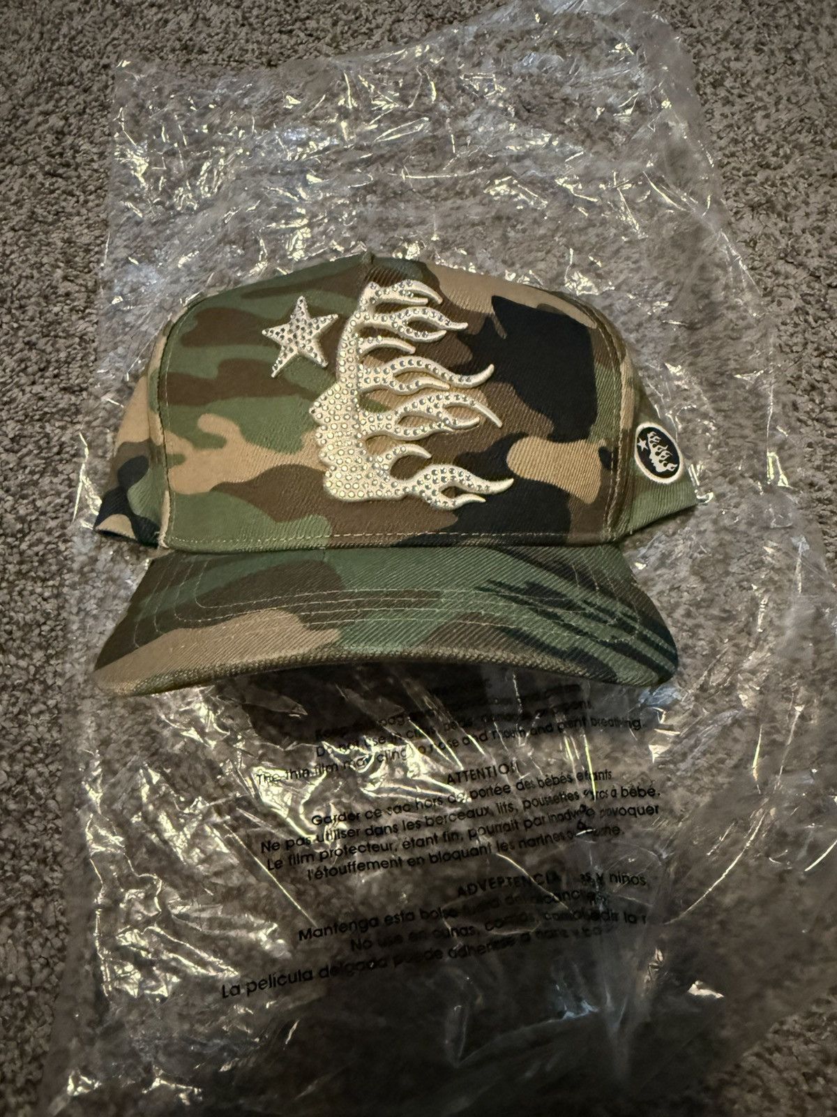 Designer × HELLSTAR × Streetwear Hellstar OG Logo Rhinestone Camo