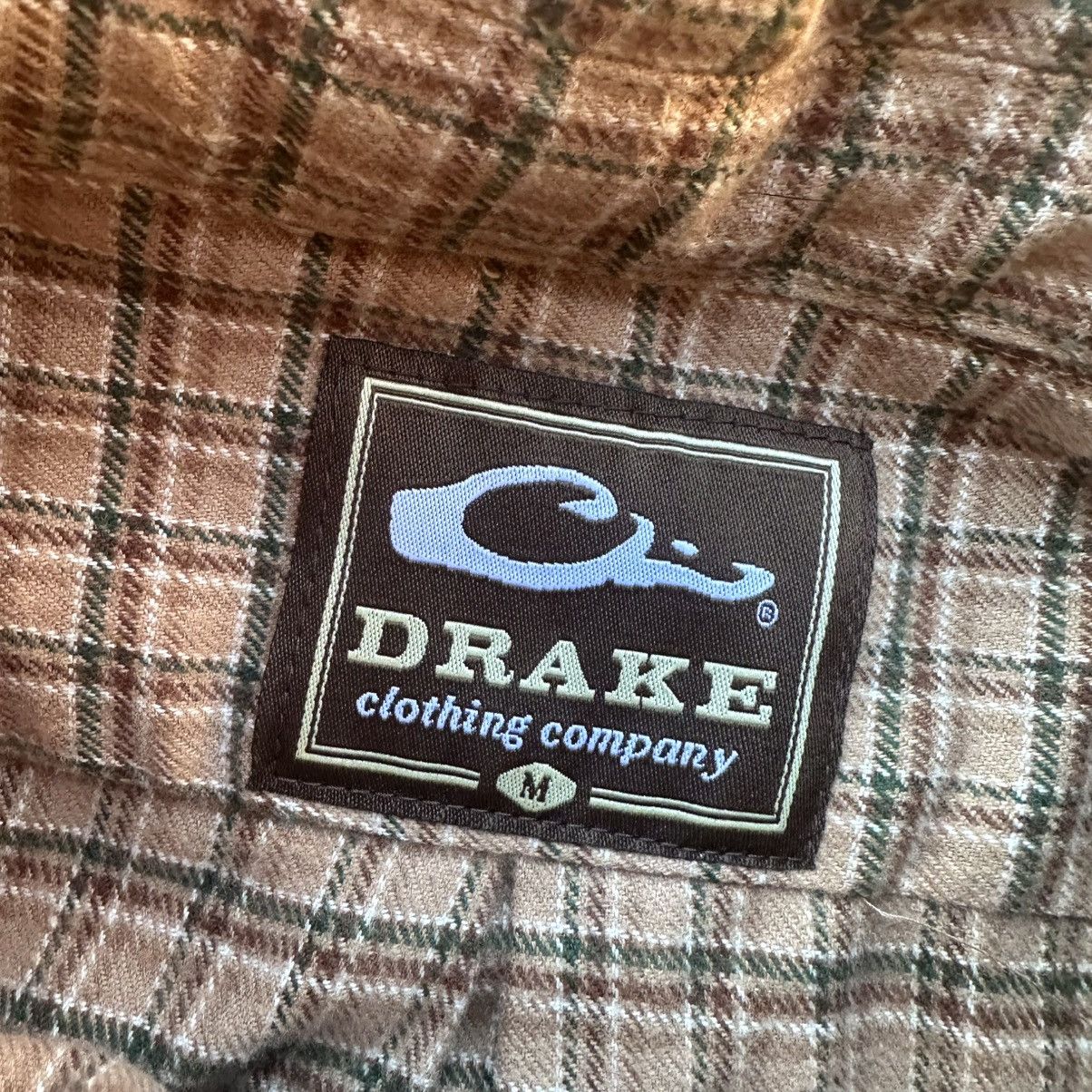 Drake Drake Waterfowl Flannel Shirt Mens Medium Khaki Tan Plaid Size US M / EU 48-50 / 2 - 3 Thumbnail