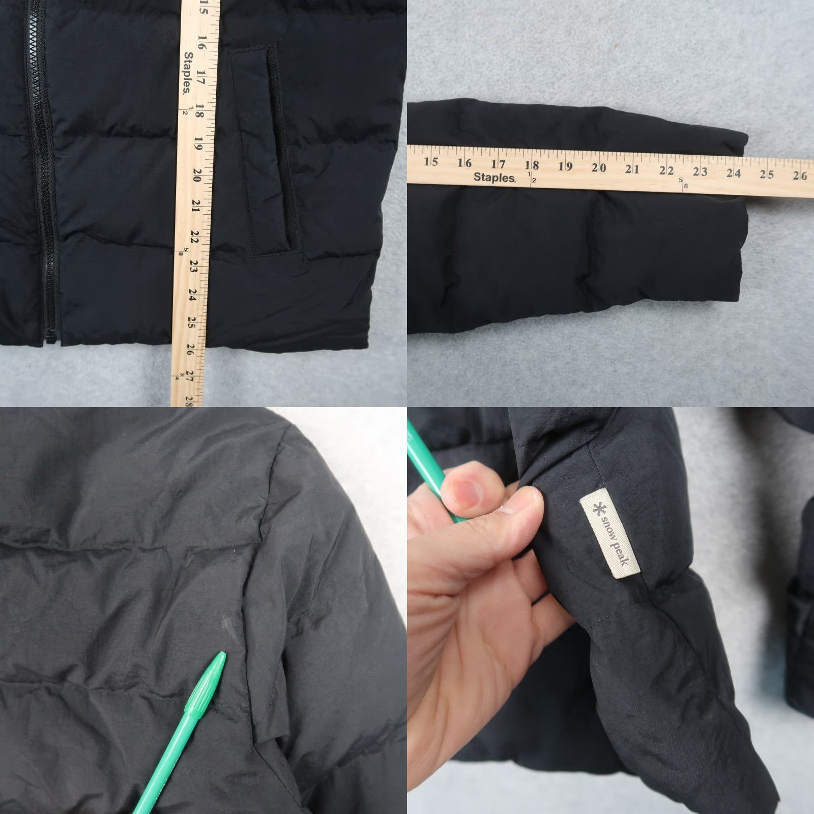 Snow Peak Snow Peak Puffer Jacket Mens M 700 Lightweight Black Winter Down Nylon Zip Stand-Up Collar Mid-Length Solid Size US M / EU 48-50 / 2 - 9 Thumbnail