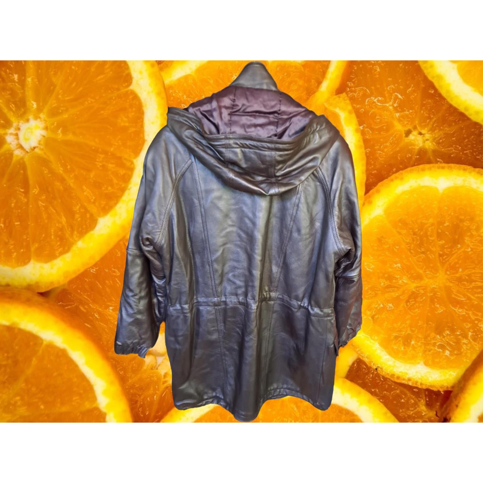 London Fog Vintage London Fog Long Brown Lined Leather Jacket with Hood Size US S / EU 44-46 / 1 - 9 Thumbnail