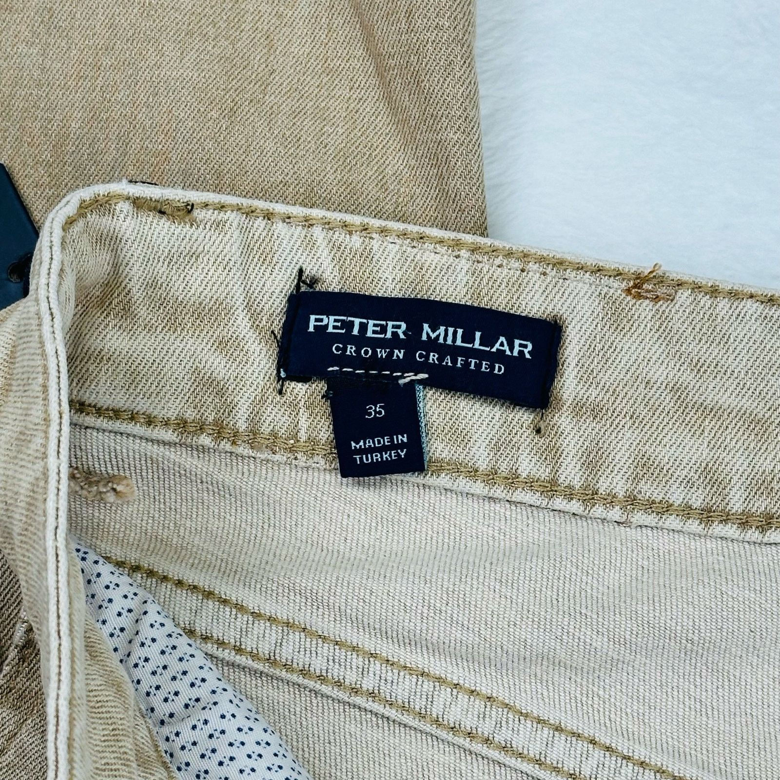 Peter Millar Peter Millar Men’s “Sand” Luxury Denim Jeans, 35 W (34x34) Size US 35 - 8 Thumbnail