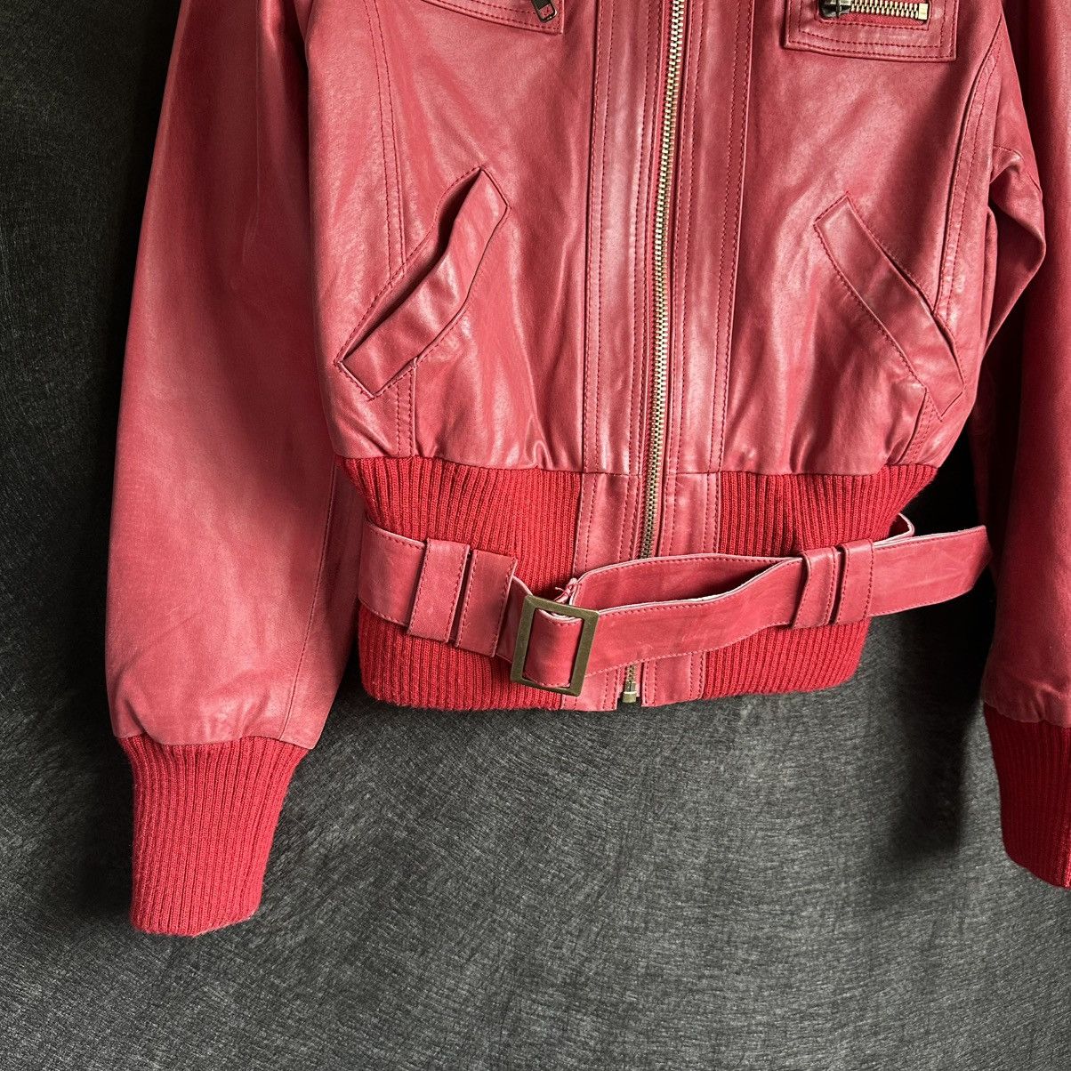 Other Red Leather Jacket Avant Garde Size XS / US 0-2 / IT 36-38 - 3 Thumbnail