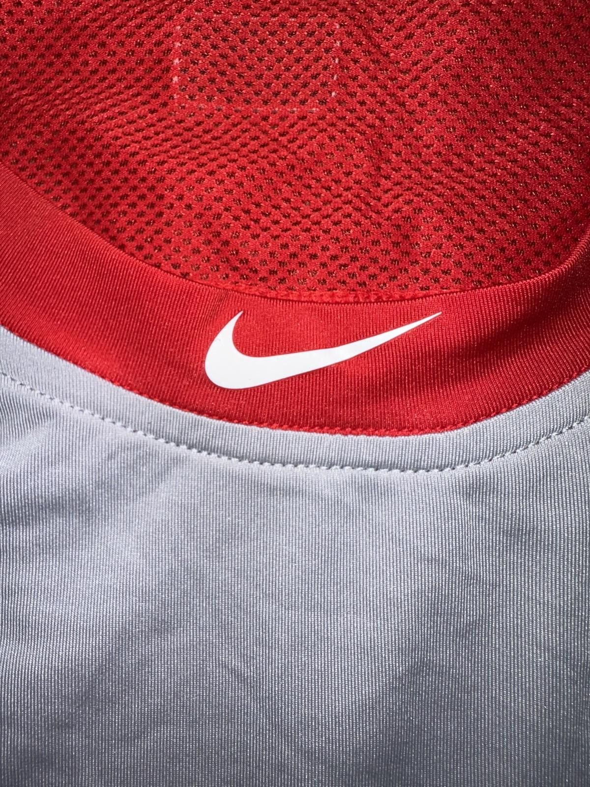 Nike Nike Pro Dri Fit Mens Red Gray MLB Authentic Slim Raglan Stretch T-Shirt Size US S / EU 44-46 / 1 - 4 Thumbnail