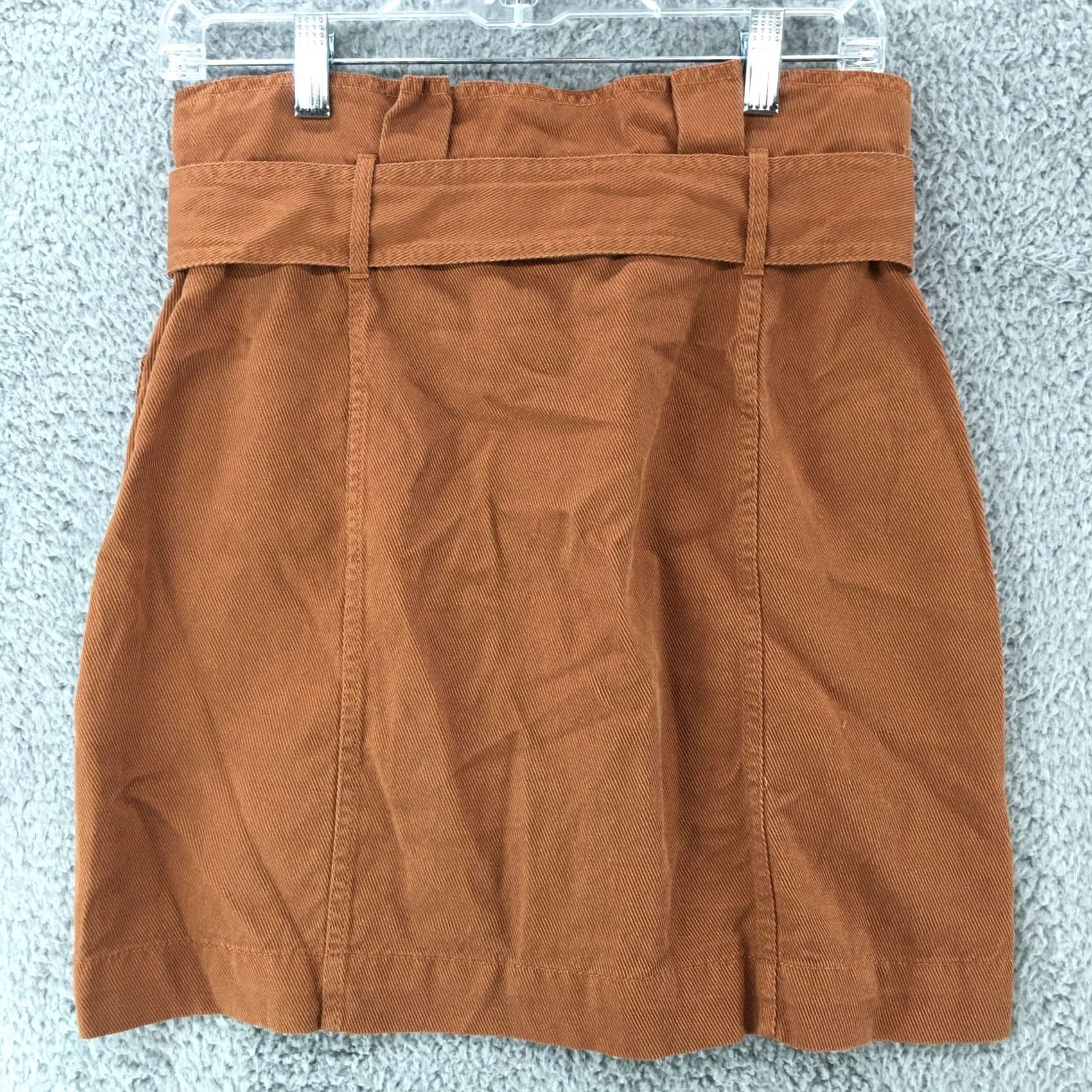 Banana Republic Banana Republic Belted Paperbag A Line Skirt Womens 4 Brown Corduroy Short Fall Spring Summer Casual Pockets Mens Womens Girls Boys Size 27" / US 4 / IT 40 - 6 Thumbnail