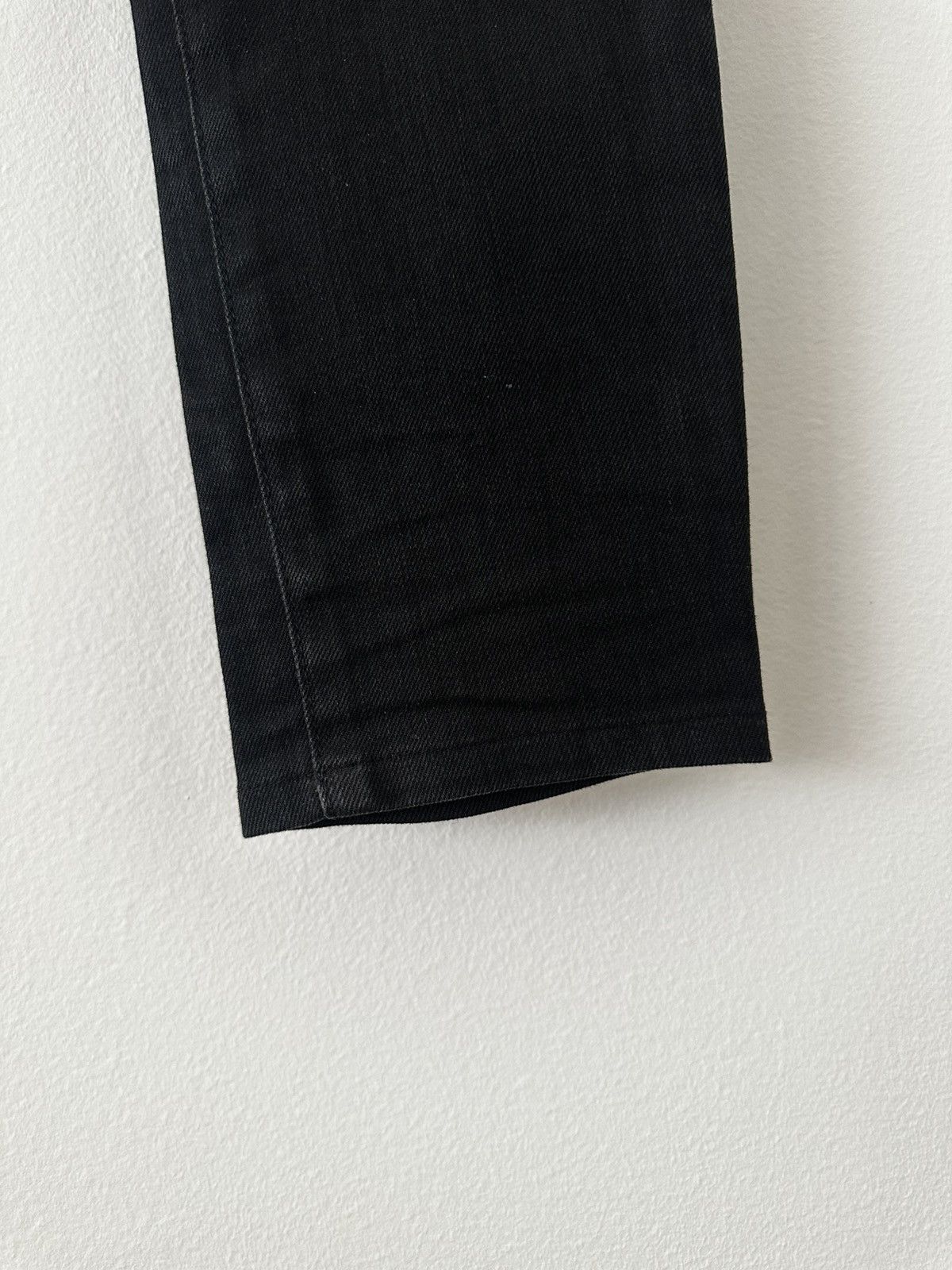 Saint Laurent Paris SS14 D05 Black Raw Denim High Waisted Skinny Jeans Size US 27 - 7 Thumbnail