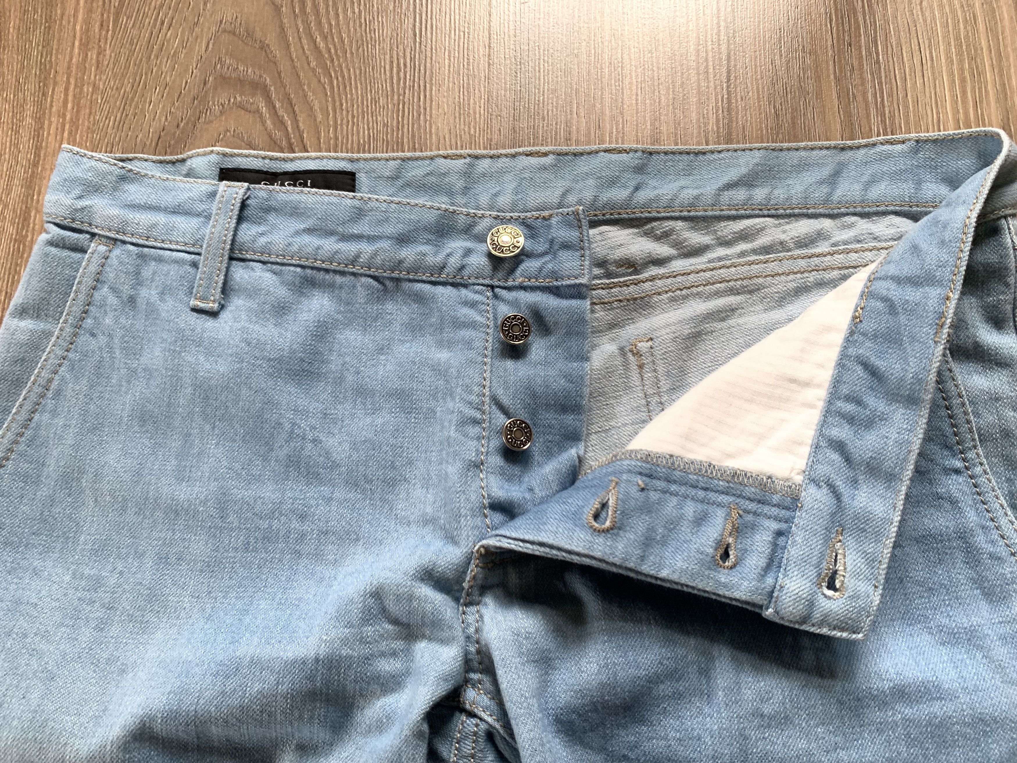 Gucci × Vintage Gucci Light Blue Skinny Jeans Size US 32 / EU 48 - 5 Thumbnail