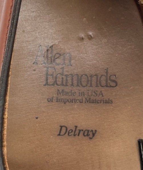 Allen Edmonds Mens Allen Edmonds DELRAY Split-toe Derby Brown Leather 10D Size US 10 / EU 43 - 9 Thumbnail