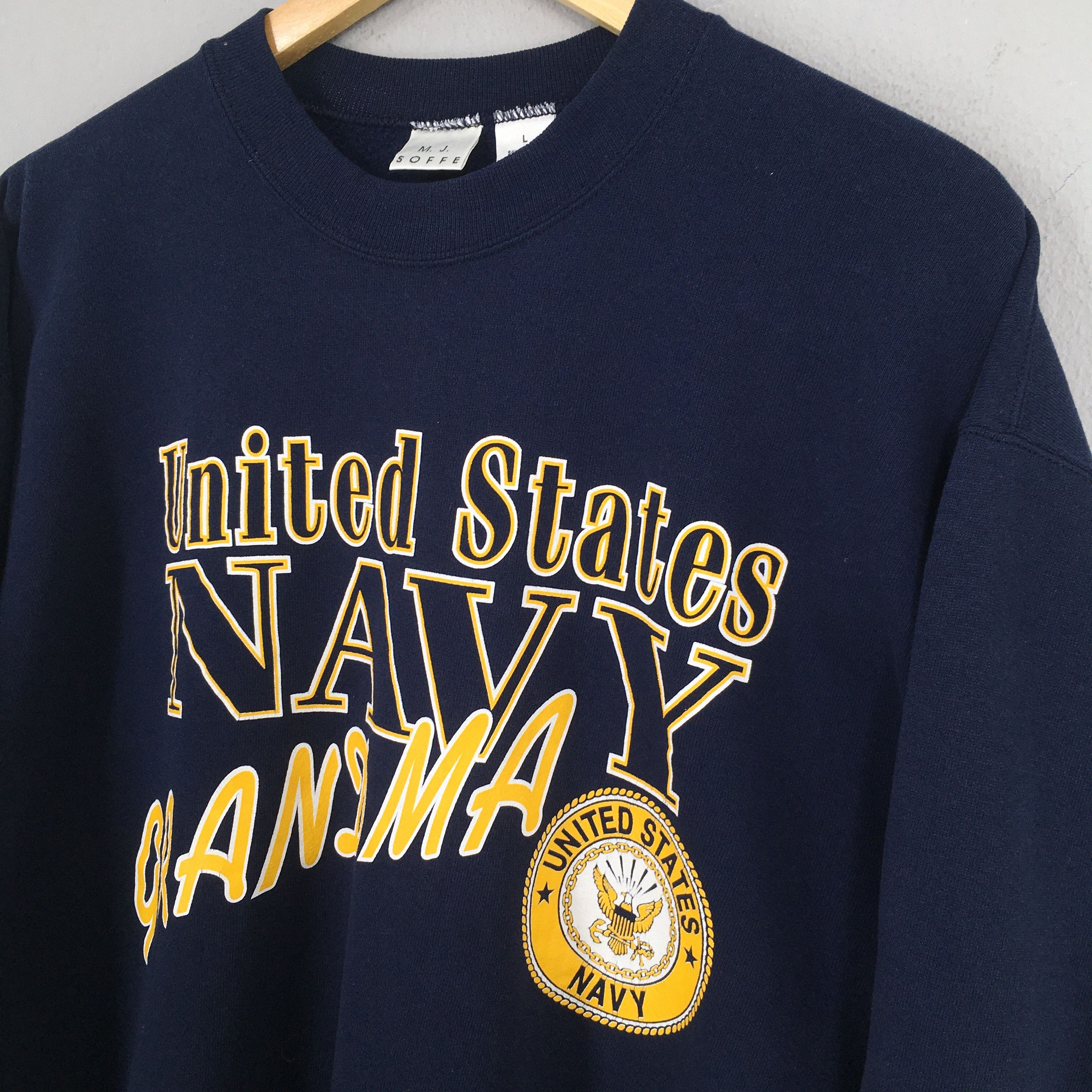 Vintage Vintage 90s United States Navy Grandma Sweatshirt Large Size US L / EU 52-54 / 3 - 3 Thumbnail