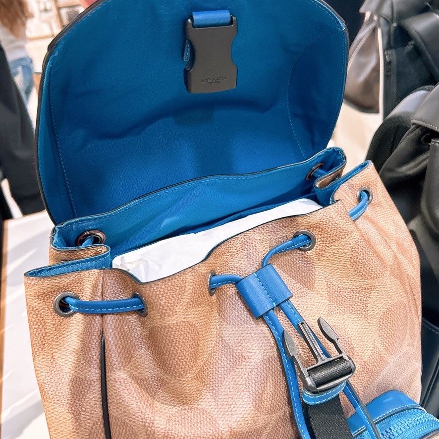 Coach Racer Backpack In Blocked Signature Canvas CY775 Size ONE SIZE - 4 Thumbnail
