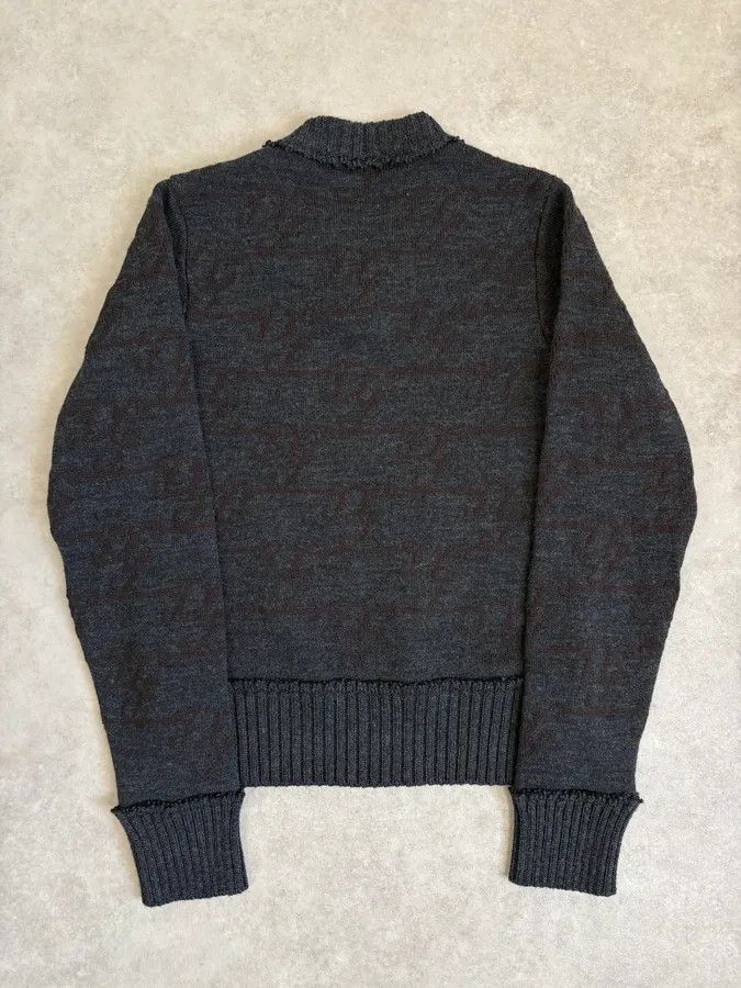 Dolce & Gabbana 2000s Dolce & Gabbana Dark Grey Signature V-Neck Wool Sweater Size US XS / EU 42 / 0 - 6 Thumbnail