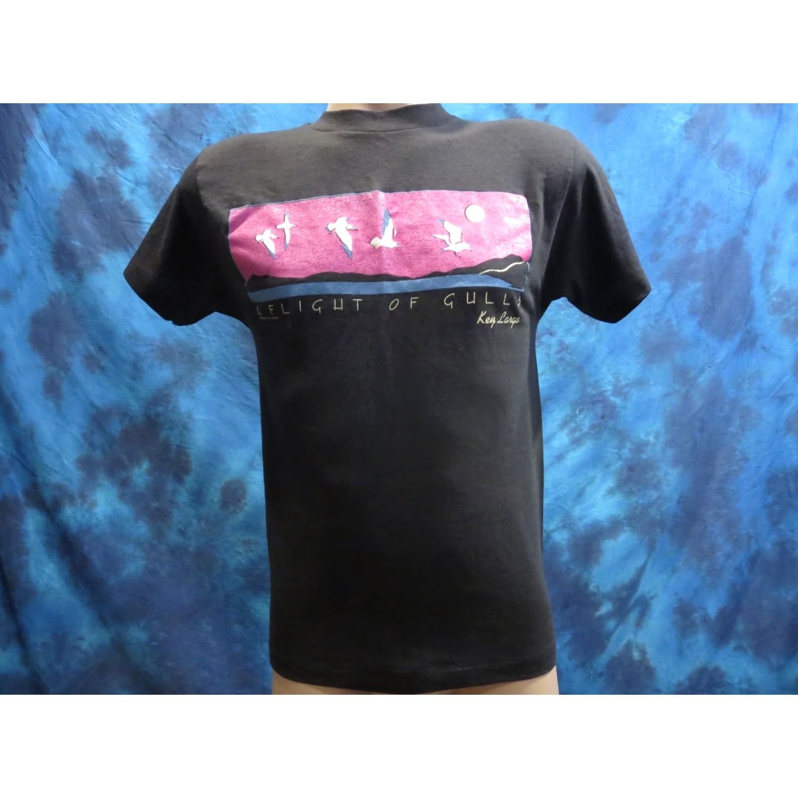 Vintage VINTAGE KEY LARGO FLORIDA KEYS BEACH SUNSET T-Shirt XS 80s single stitch thin Black Mens Size US XS / EU 42 / 0 - 3 Thumbnail