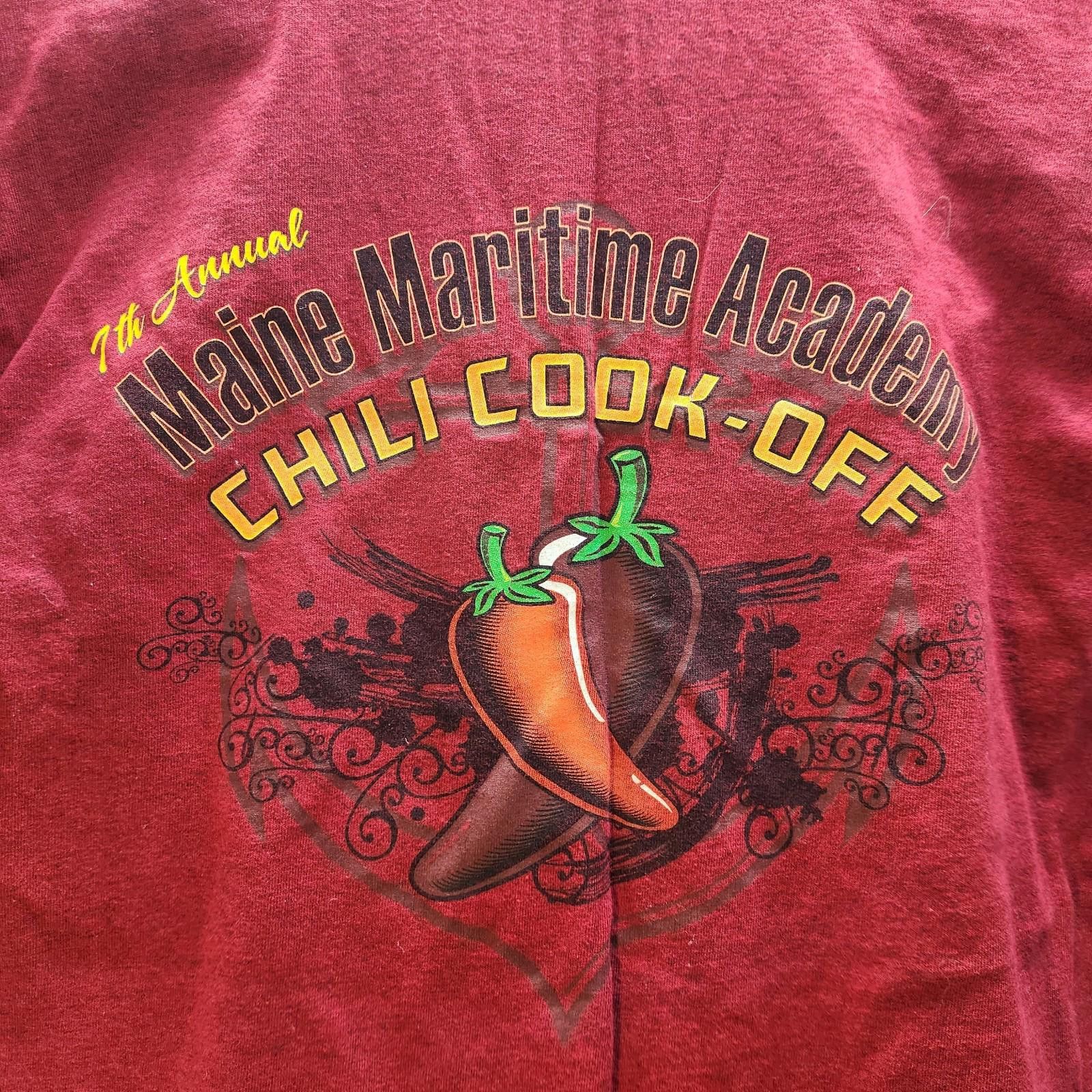 Gildan Maine Maritime Academy Chili Cookoff Tshirt Red Size Medium Size US M / EU 48-50 / 2 - 7 Thumbnail
