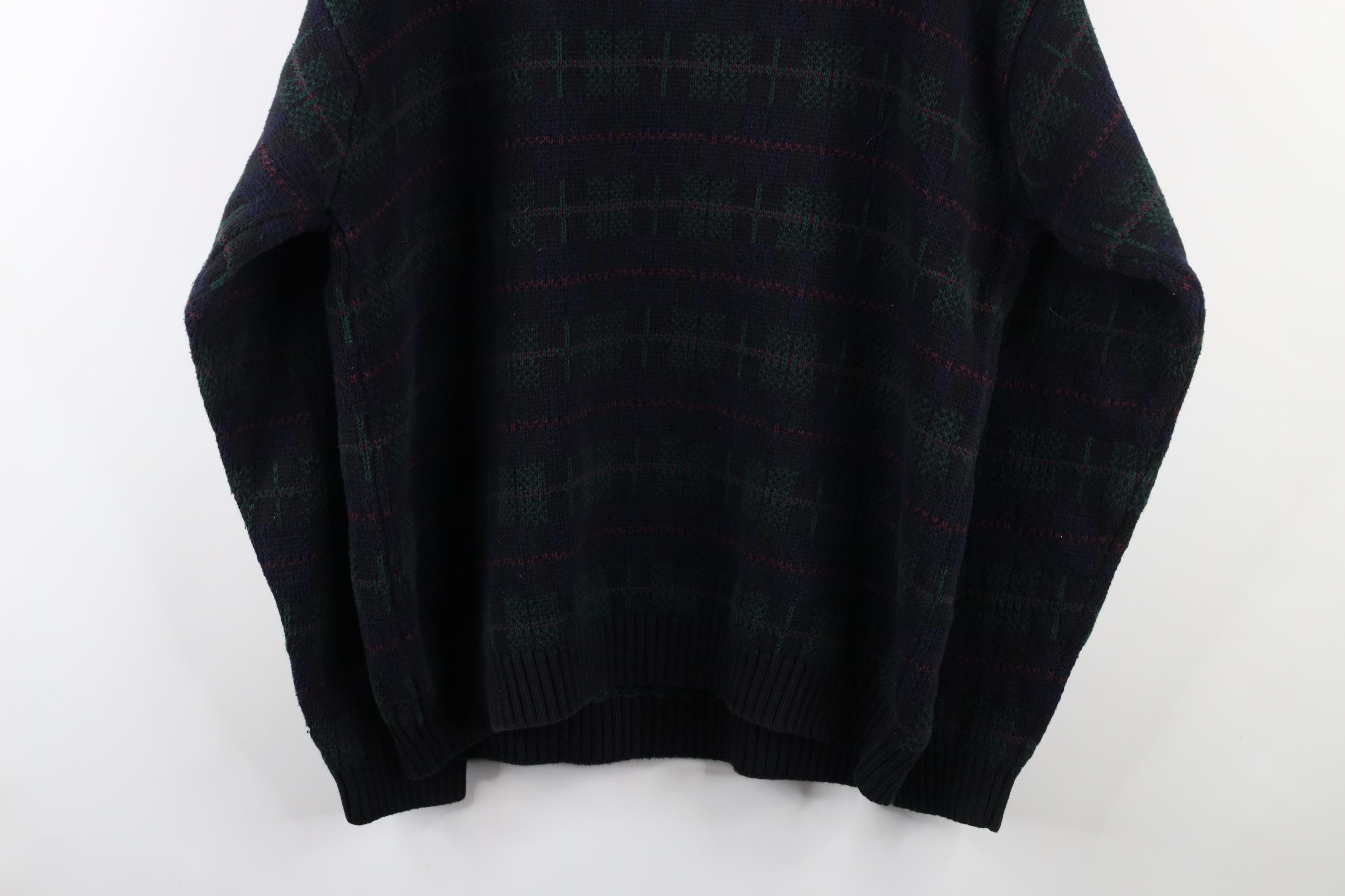 Eddie Bauer Vintage 90s Eddie Bauer Heavyweight Knit Sweater Plaid Size US L / EU 52-54 / 3 - 7 Thumbnail