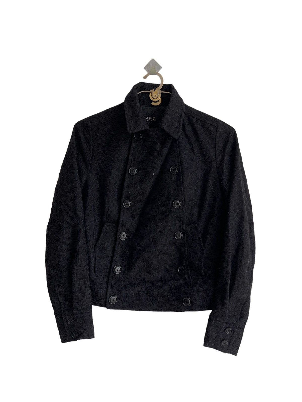 A.P.C. Vintage APC 🇫🇷 Double Breast Wool Biker Jacket Size US S / EU 44-46 / 1 - 1 Thumbnail