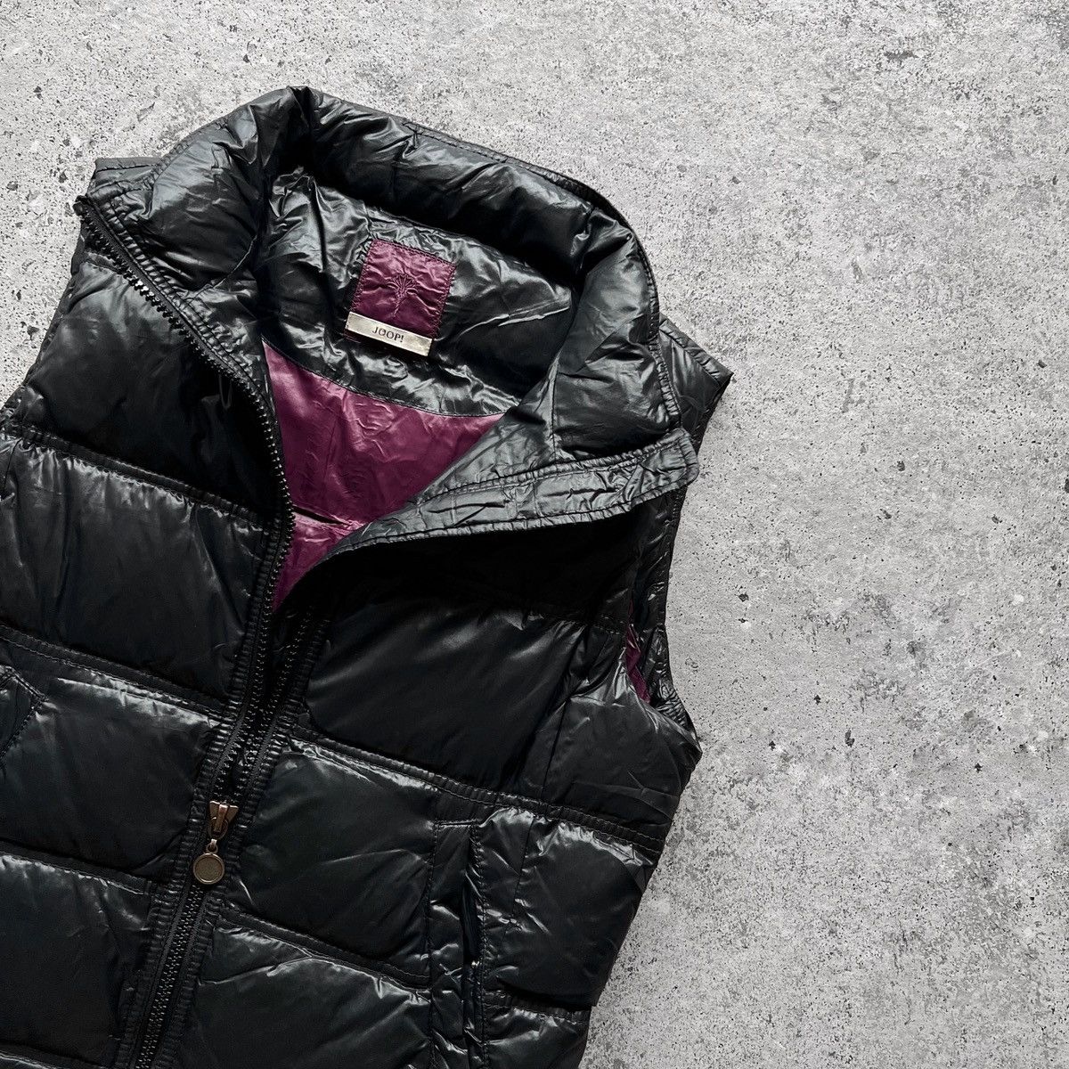 Designer × Joop! Joop! Womens Black Premium Down Puffer Vest Full Zip Pockets Size S / US 4 / IT 40 - 2 Thumbnail