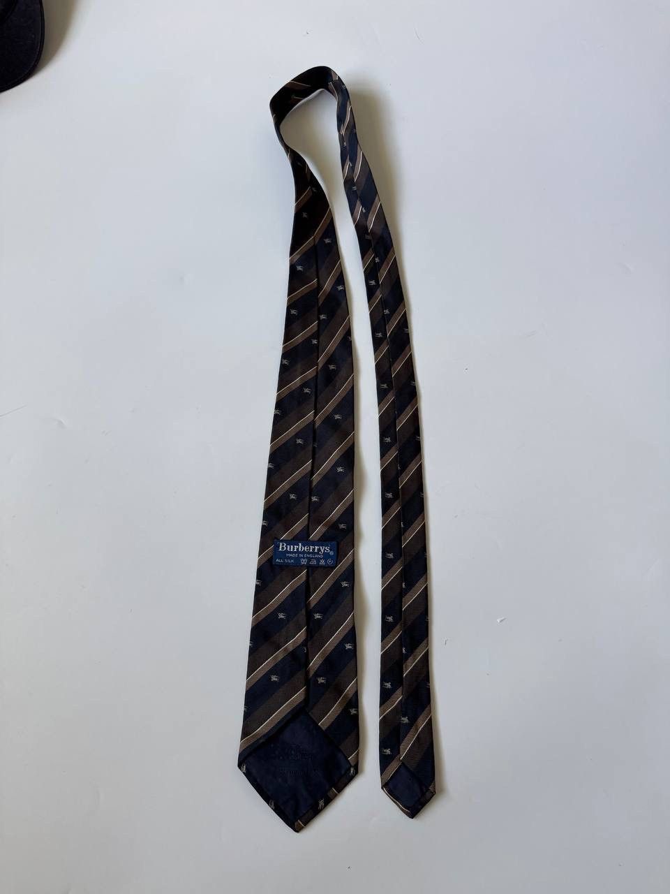 Vintage Burberry Tie 90’s silk multi logo