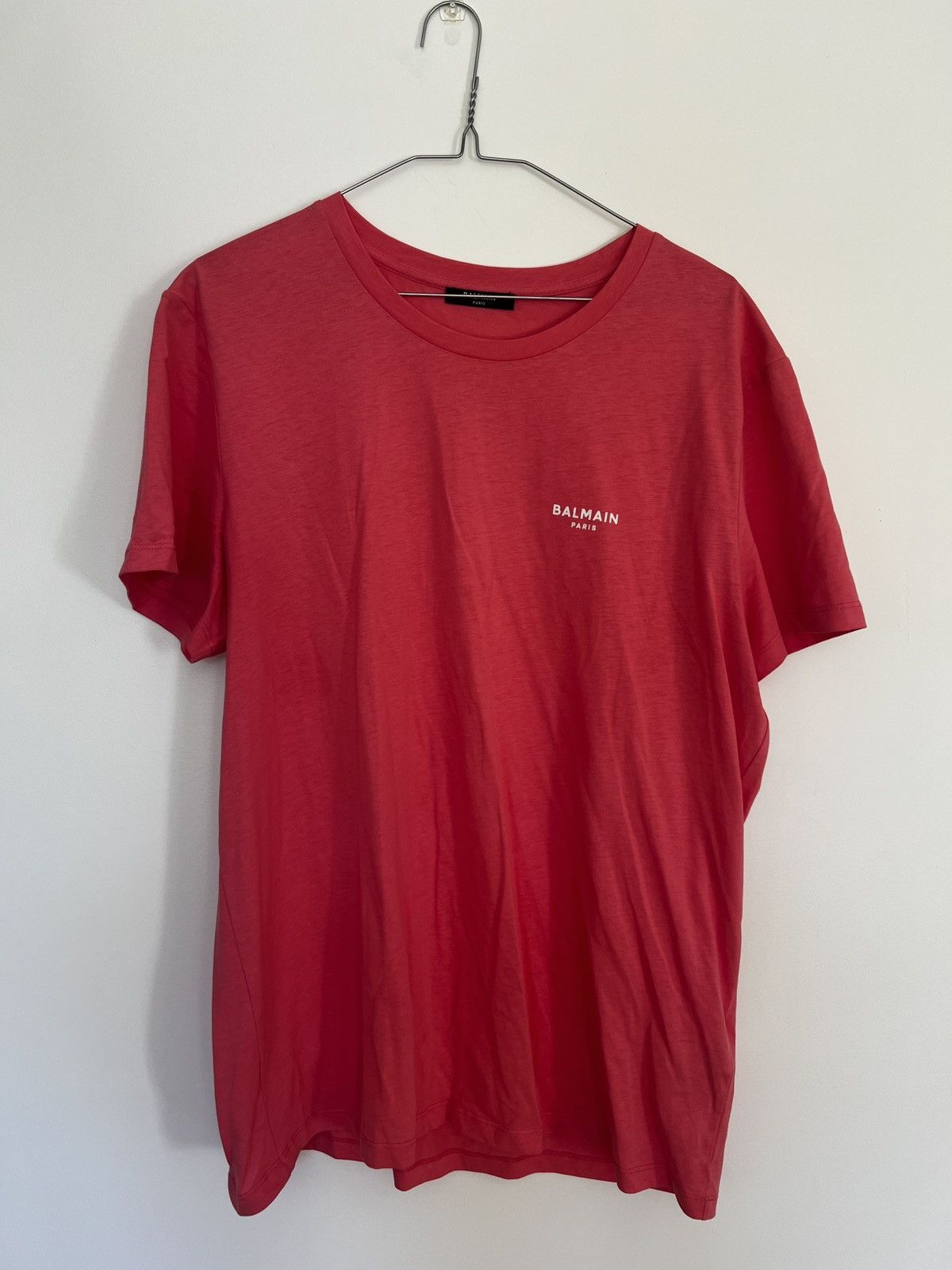 Balmain Paris Classic Logo T-Shirt – Red – Size XL