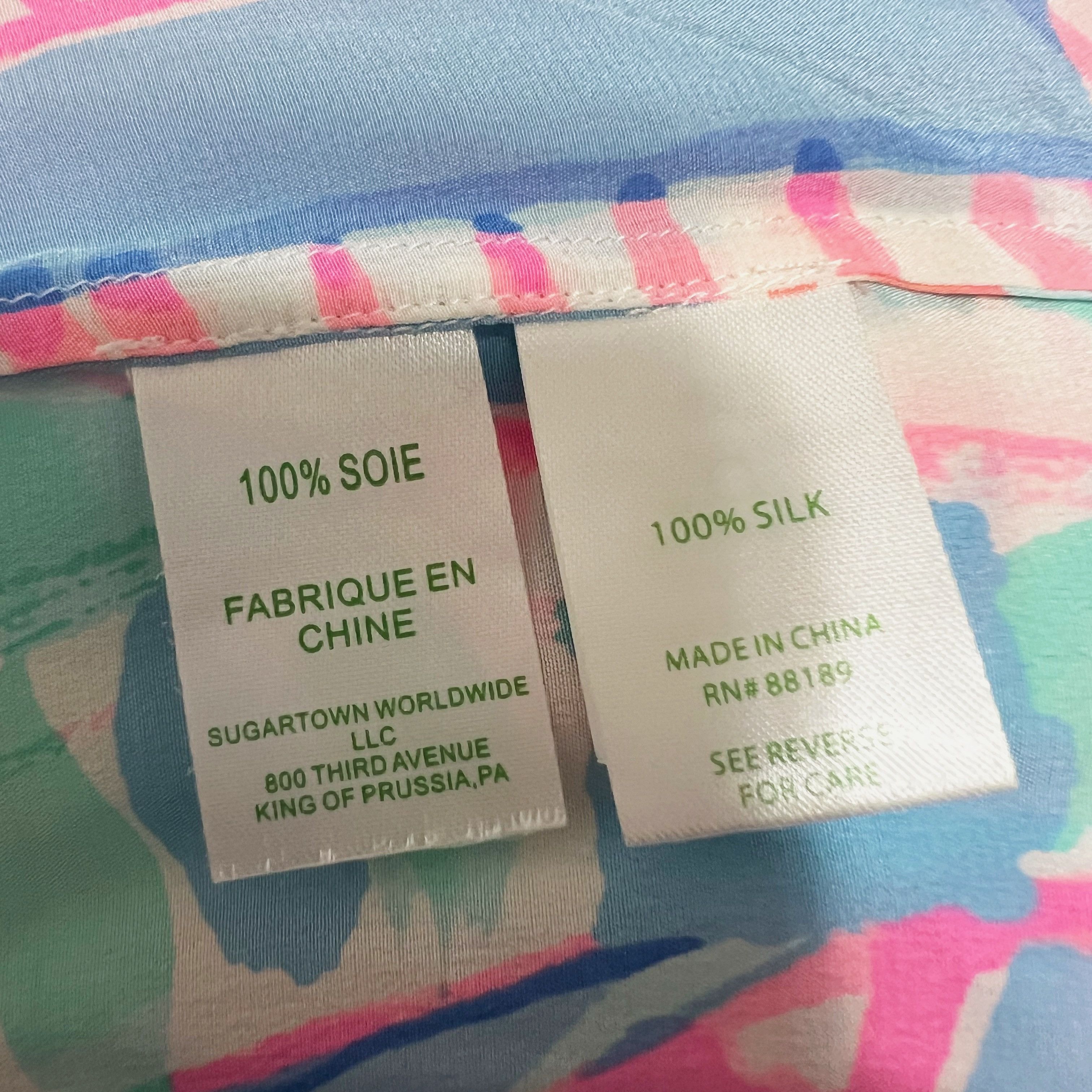 Lilly Pulitzer Lilly Pulitzer Women's Elsa Silk Chiffon Size XS / US 0-2 / IT 36-38 - 3 Thumbnail