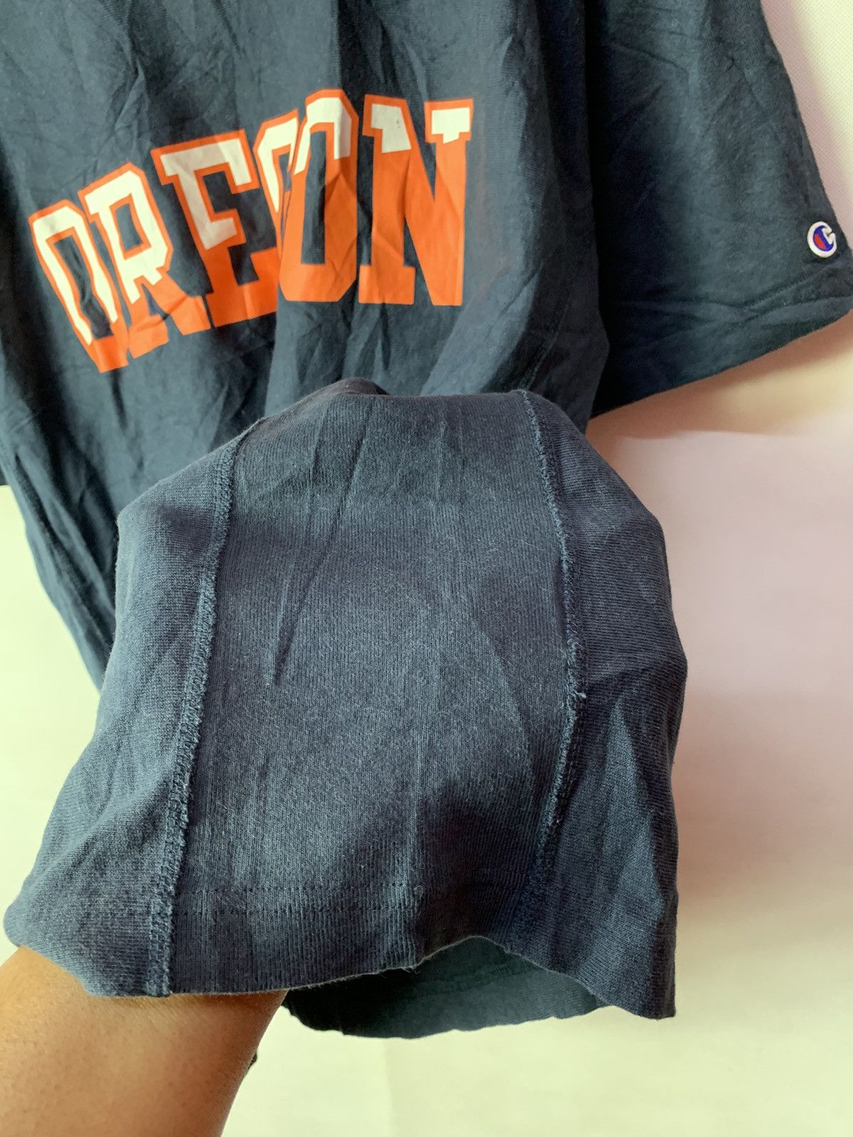 Champion × Vintage 🔥Champion Oregon Spellout Reverse Weave Tee Size US XL / EU 56 / 4 - 4 Thumbnail