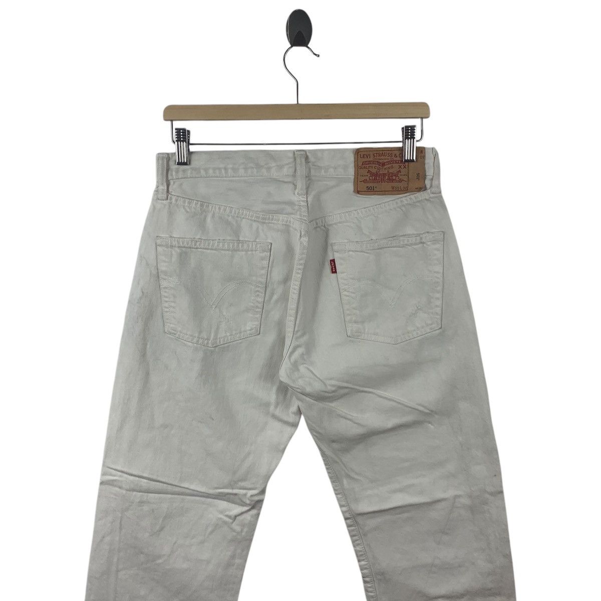 Levi's × Vintage Vintage LEVI’S lot 501 distressed white colour jeans Size 31" - 14 Thumbnail