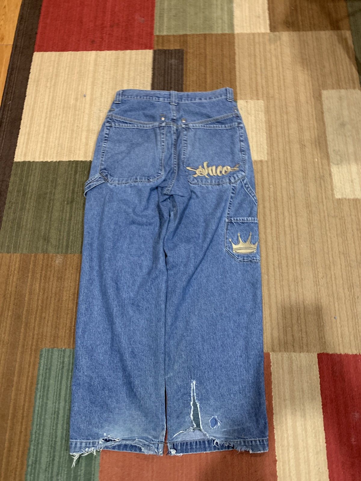 image of Crazy 90’S Jnco Crown Baggy Jeans in Blue, Men's (Size 30)