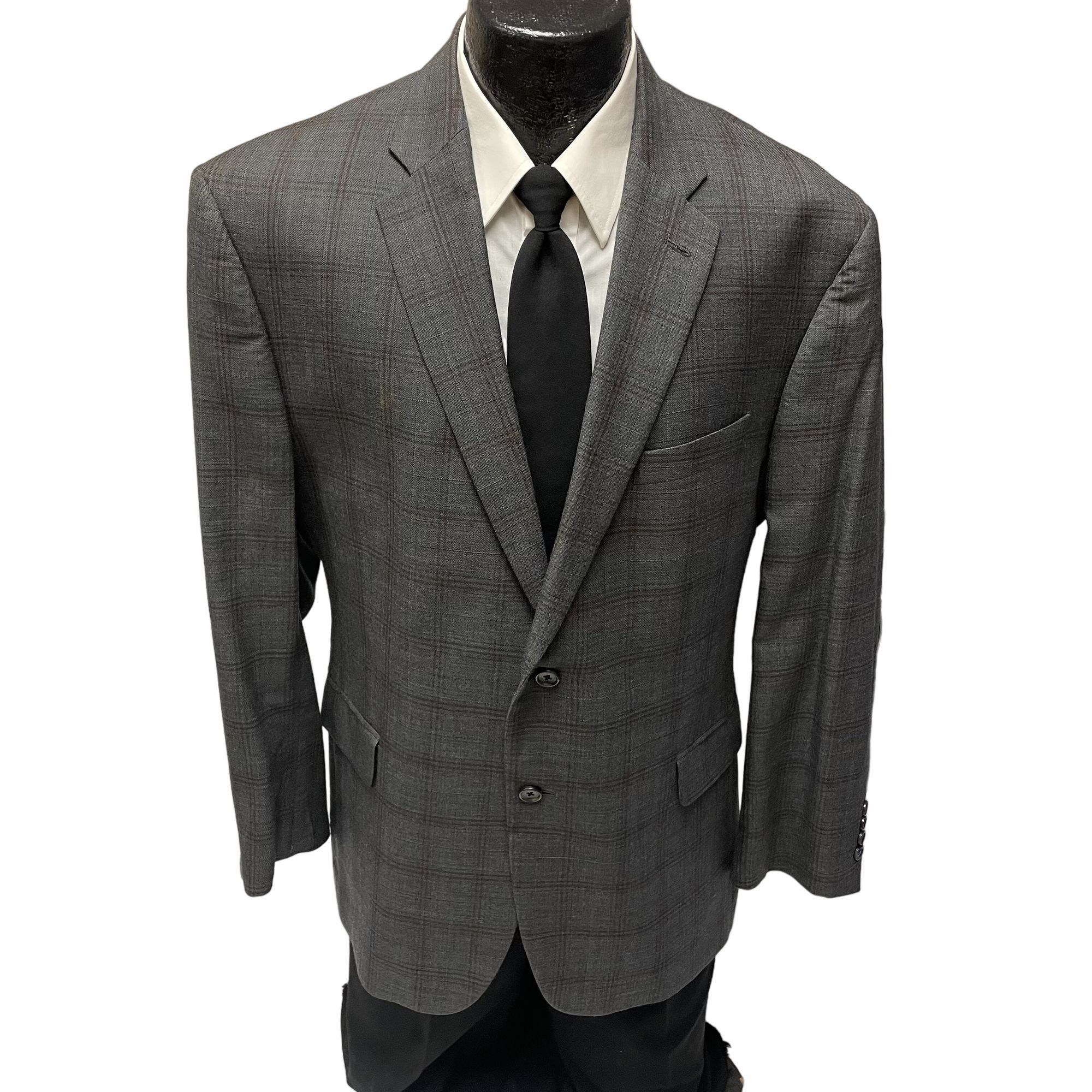 Jos. A. Bank Jos A Bank Sport Coat OVERCHECK Jacket SILK Wool Blazer Size 42R - 1 Thumbnail