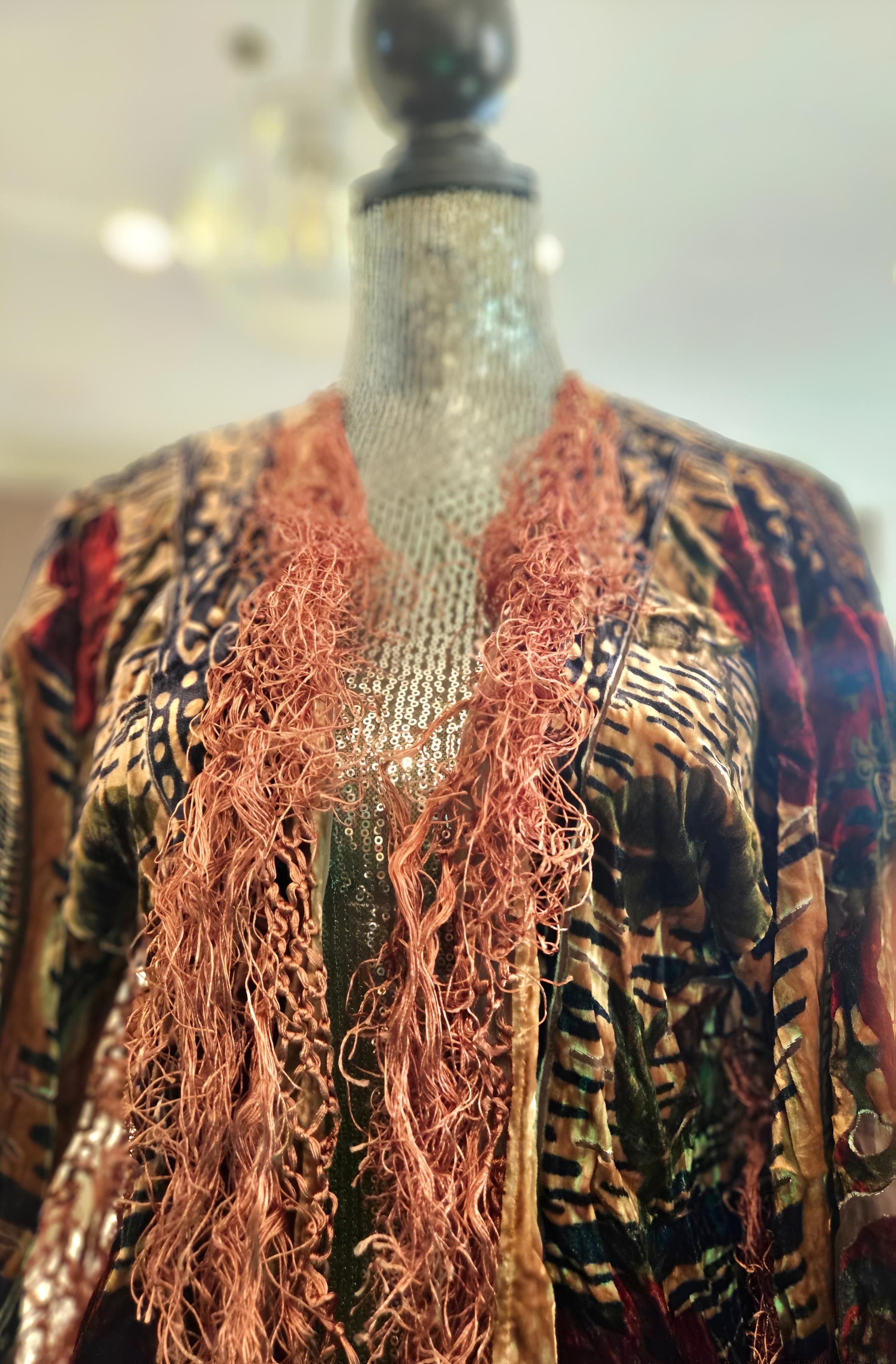 Other CUSTOM BUDDHA VELVET BURNOUT KIMONO Size ONE SIZE - 2 Thumbnail