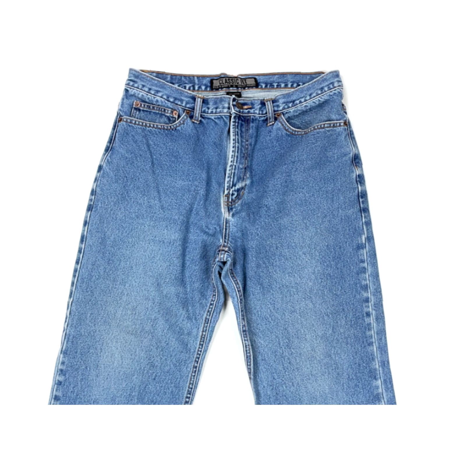 Vintage Retro Dad Style Jeans Mens 34 x 32 Blue Medium Wash 90s Classic Hipster Punk Size US 33 - 3 Thumbnail