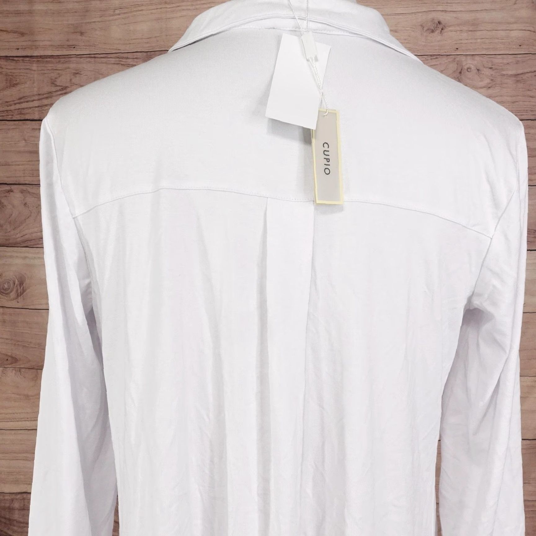 Vintage VINTAGE Cupio Women's Shirt XL White Blouse Tunic Long Sleeve Button Up Classic Minimalist Seasonal Women's Size XL / US 12-14 / IT 48-50 - 5 Thumbnail