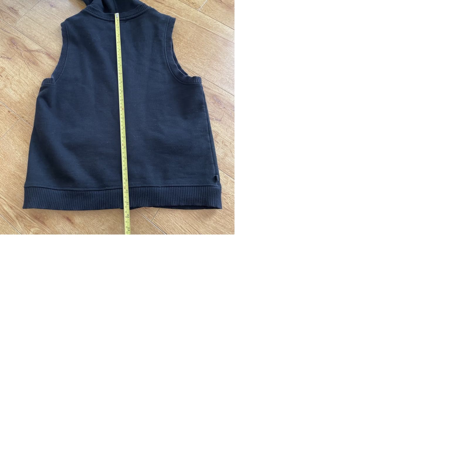 CO VINTAGE RALPH LAUREN Hooded Vest Black Cotton Zip LAUREN JEANS Co Y2K Grunge | Vest | Womens | S | Blue Size 28" / US 6 / IT 42 - 9 Thumbnail