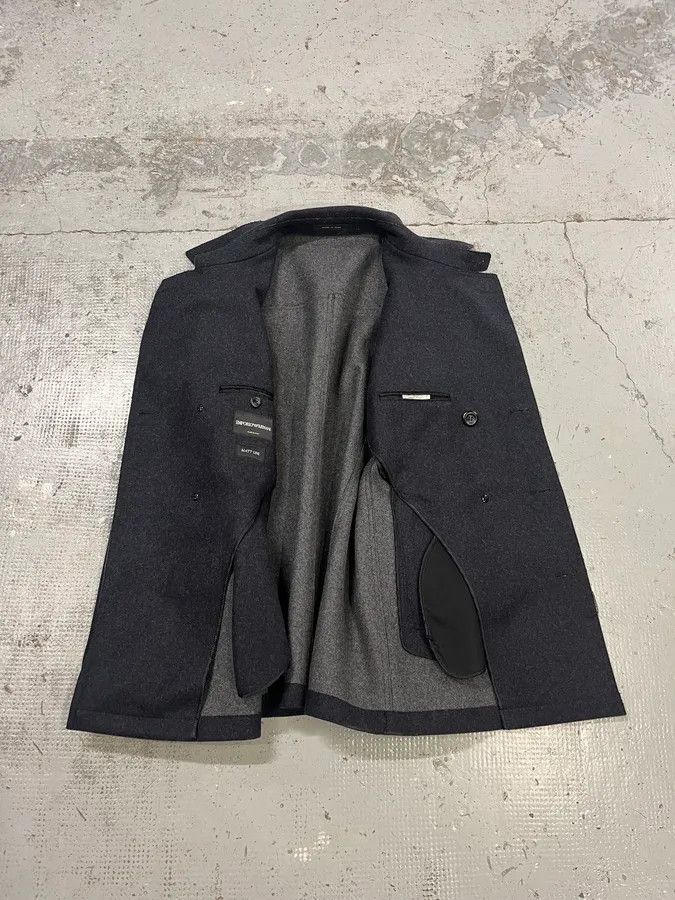 Emporio Armani AW2011 Emporio Armani Wool Navy Caban Jacket Size US L / EU 52-54 / 3 - 8 Thumbnail