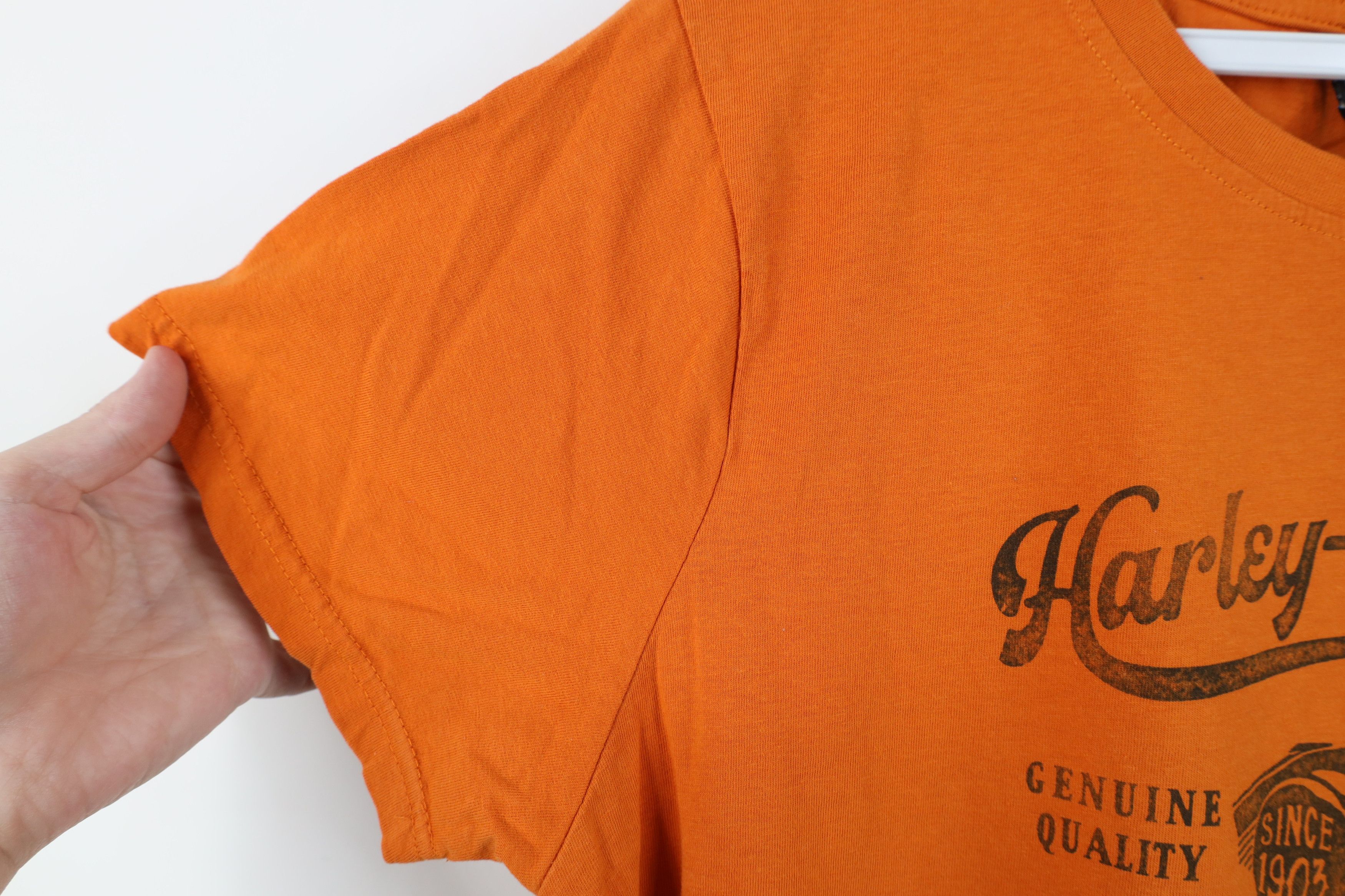 Harley Davidson Harley Davidson Spell Out Script Motorcycle T-Shirt Orange Size M / US 6-8 / IT 42-44 - 8 Thumbnail
