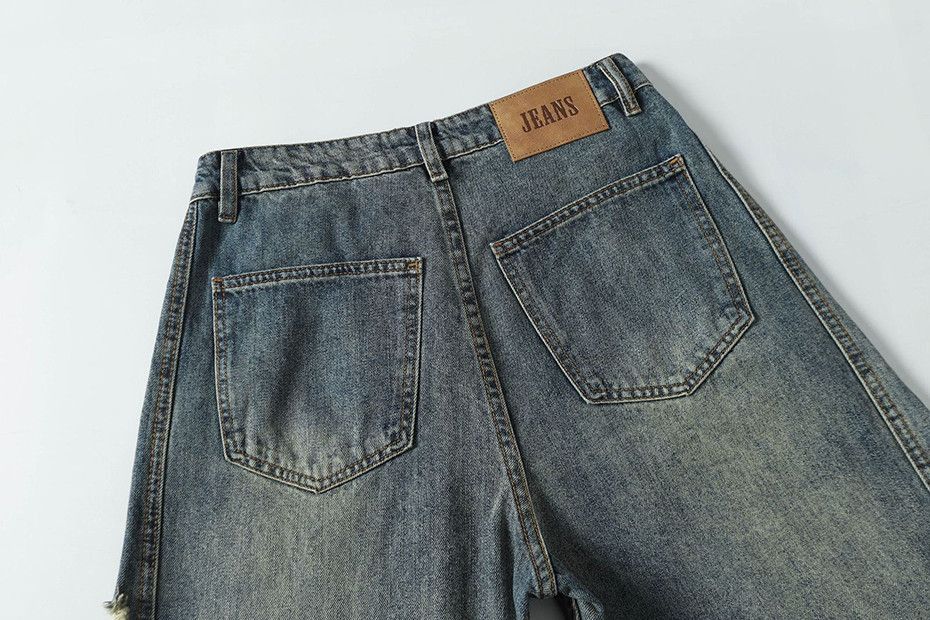 Japanese Brand × Jean Vintage Blue Baggy Ripped Loose Jeans Size US 29 - 3 Thumbnail