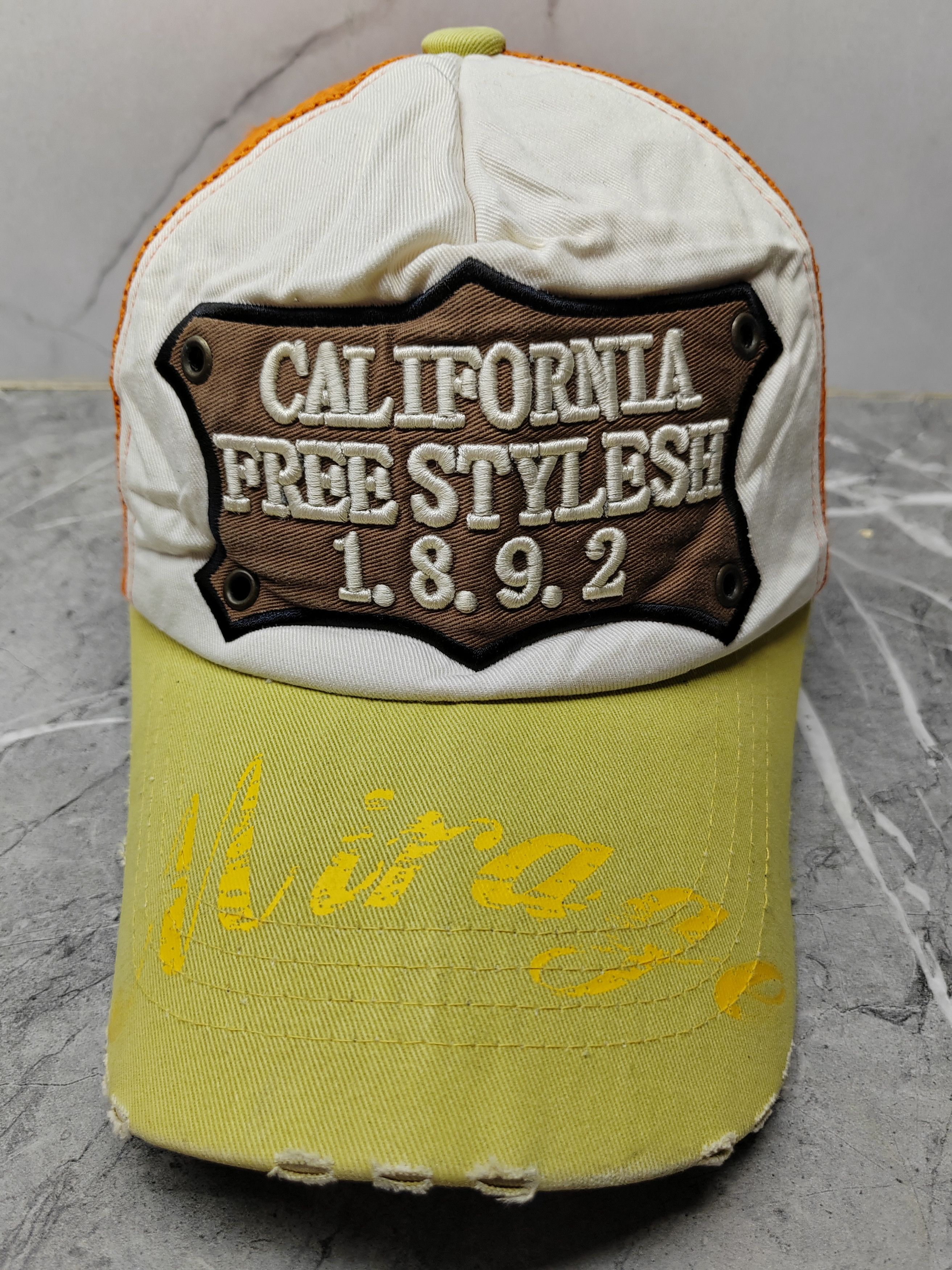 Vintage California Distressed Style Trucker Hat Cap Size ONE SIZE - 2 Thumbnail