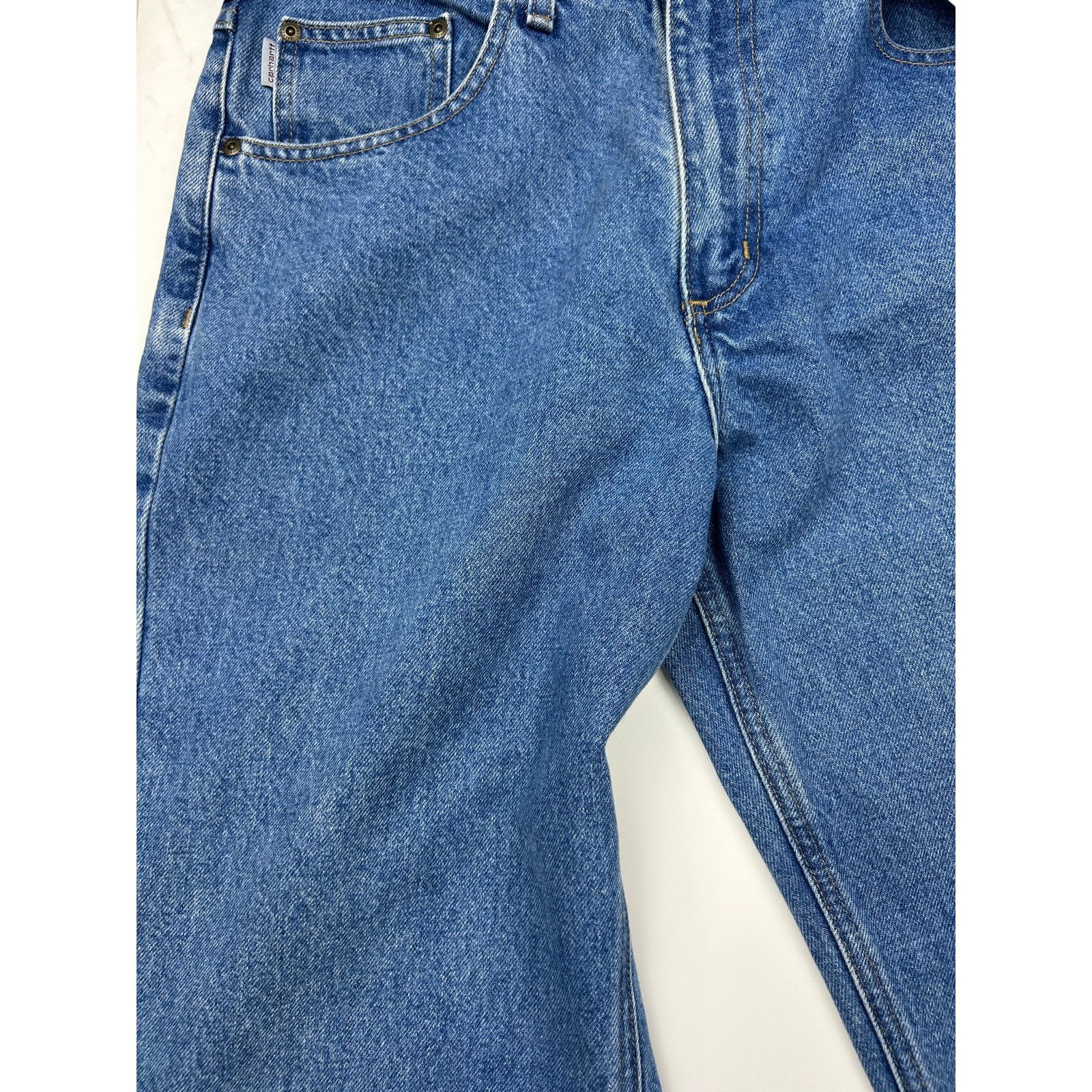 Carhartt Carhartt Denim Work Wear Relaxed Fit Stone Wash Pants Sz 35W Size US 35 - 4 Thumbnail