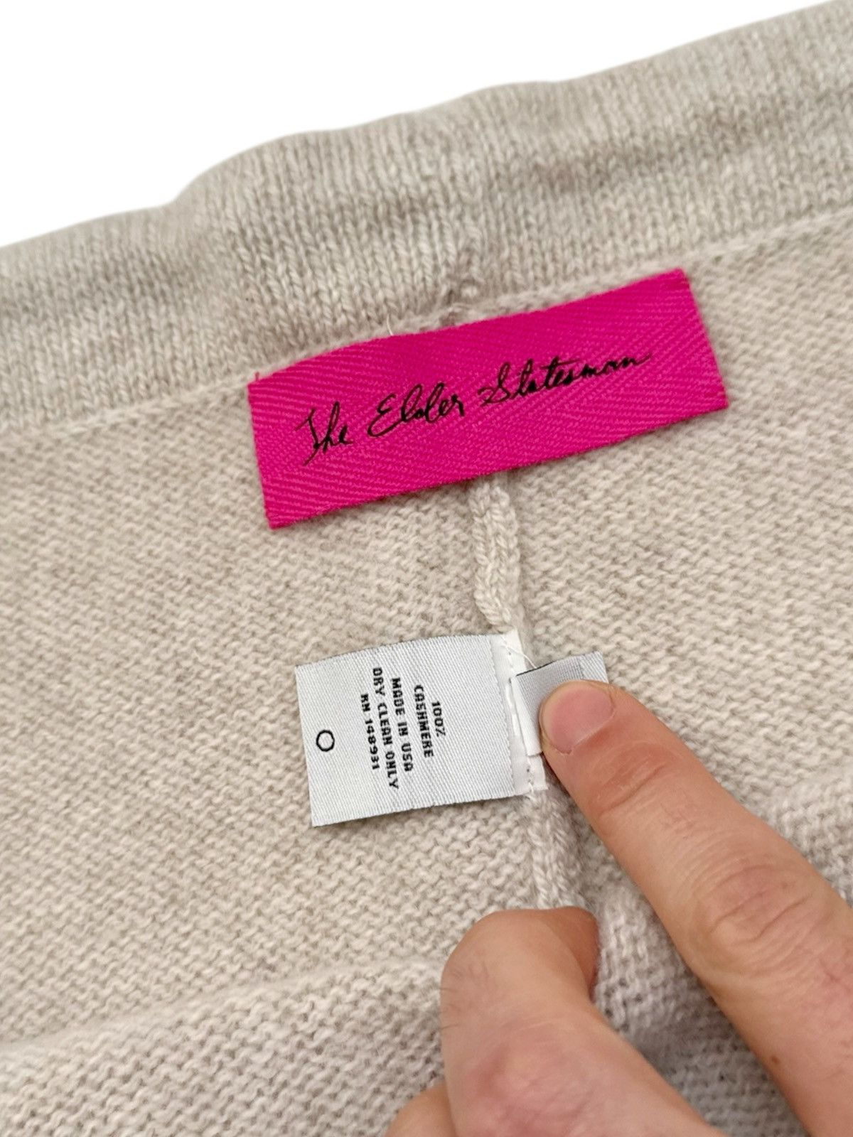 The Elder Statesman $1195 Cashmere Heavy Sweatpants (White) Size US 34 / EU 50 - 9 Thumbnail