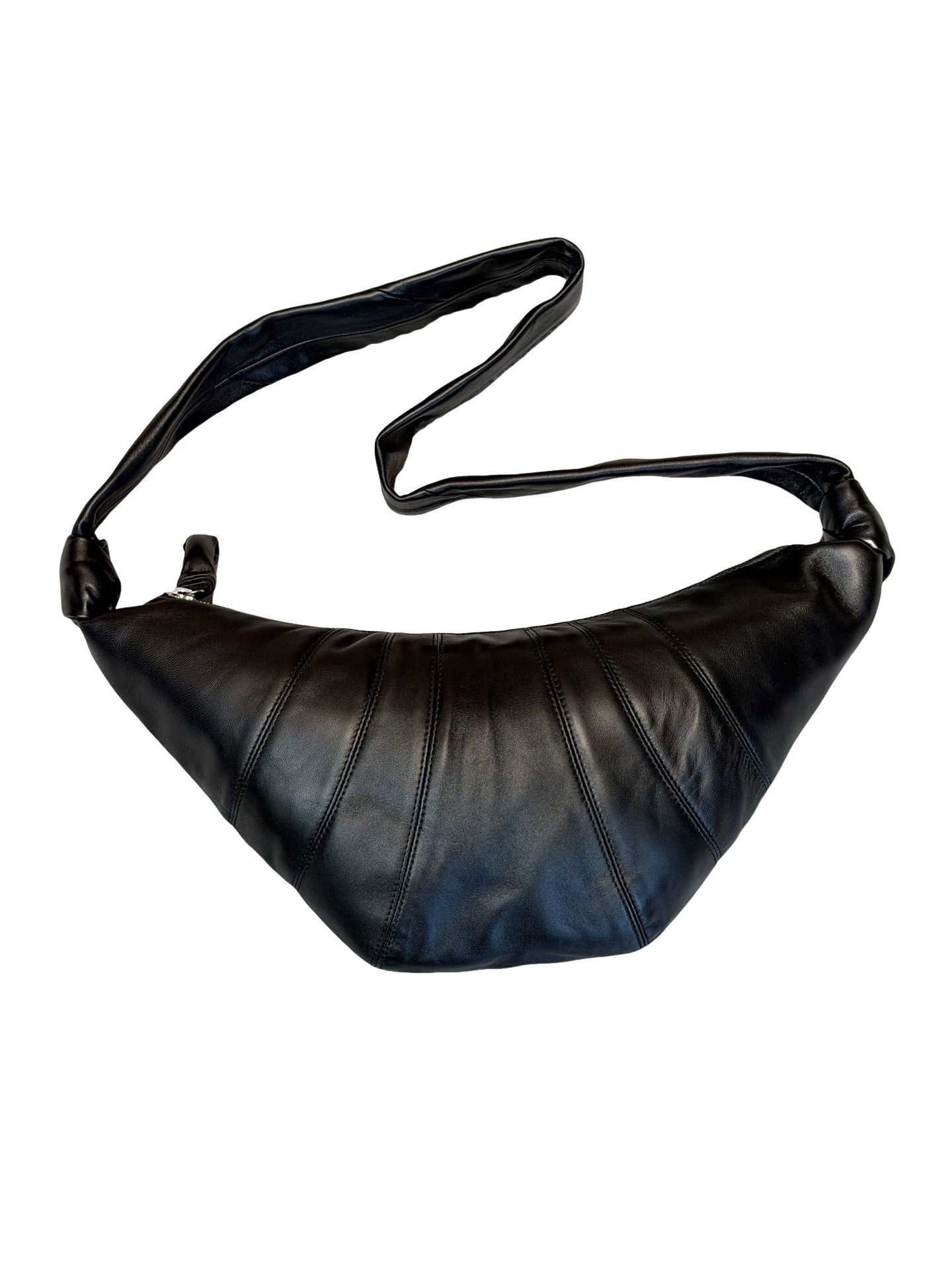 Lemaire Lemaire Black Leather Croissant Crossbody Bag Size ONE SIZE - 1 Thumbnail