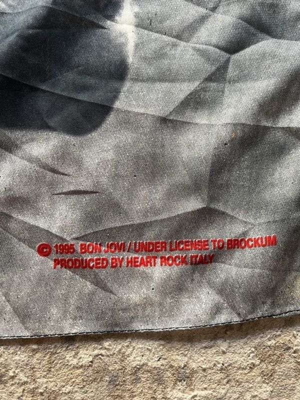 Other Bon Jovi 1995 Vintage Flag Scarf Wall Rare Official Product Size ONE SIZE - 2 Thumbnail
