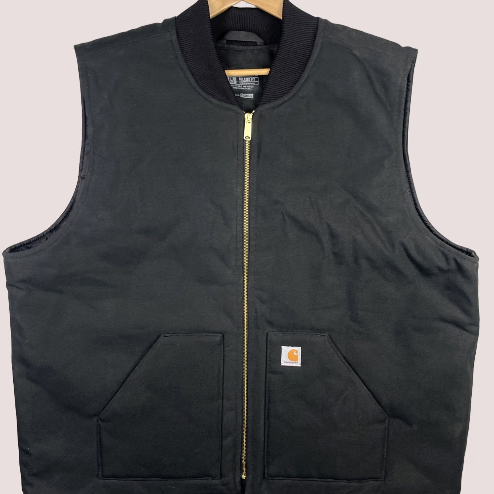 Carhartt Carhartt Vest Mens 3XL Tall Black Duck Canvas V01 BLK Quilt Lined Relaxed Zip Up Jacket Size US XXL / EU 58 / 5 - 1 Thumbnail