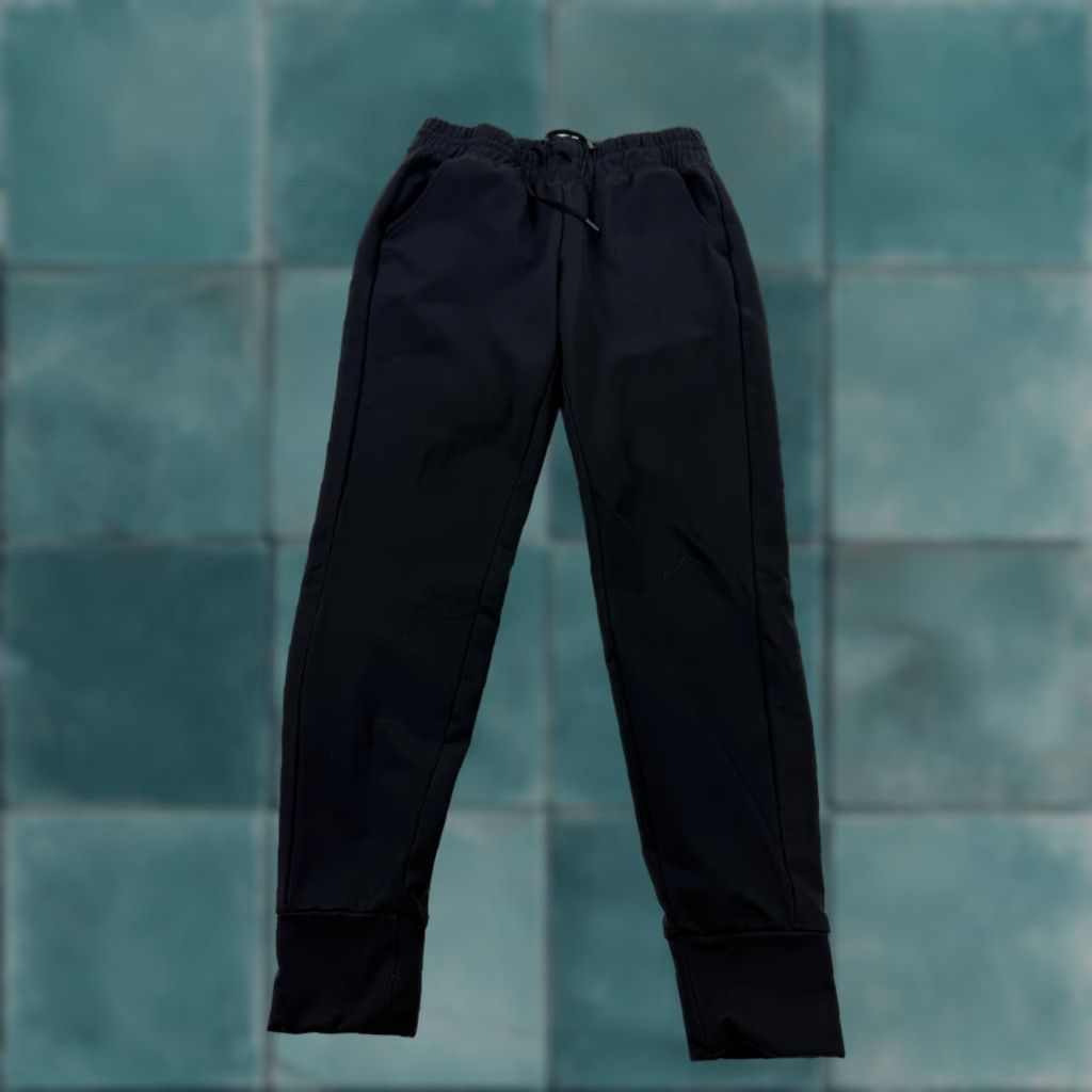 Vintage Yogalicious Pants Womens Small Black Illusion Jogger Fleece Lined Yoga Gym Size 28" / US 6 / IT 42 - 1 Thumbnail